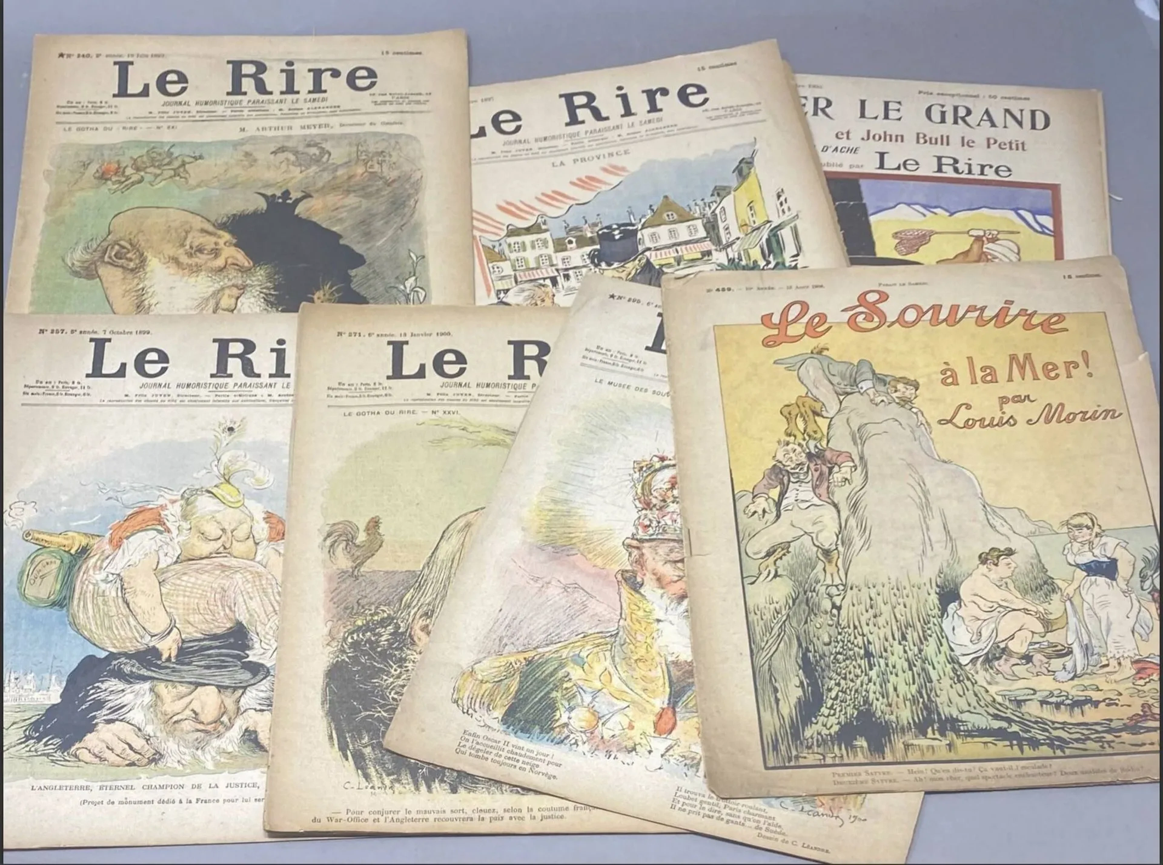 LE RIRE Eight issues of "ce journal humoristique paraissant - Lot 490