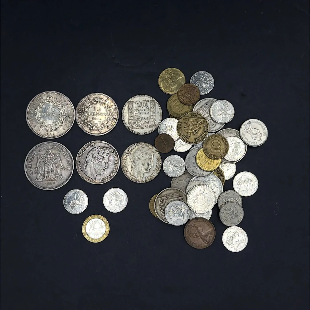 A collection of primarily French coins from the 19th and 20t - Lot 52