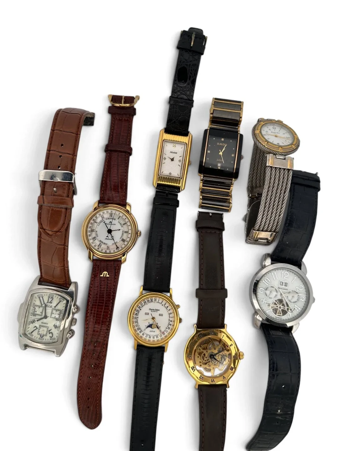 Set of 8 men's wristwatches (showing signs of wear and tear) - Lot 144