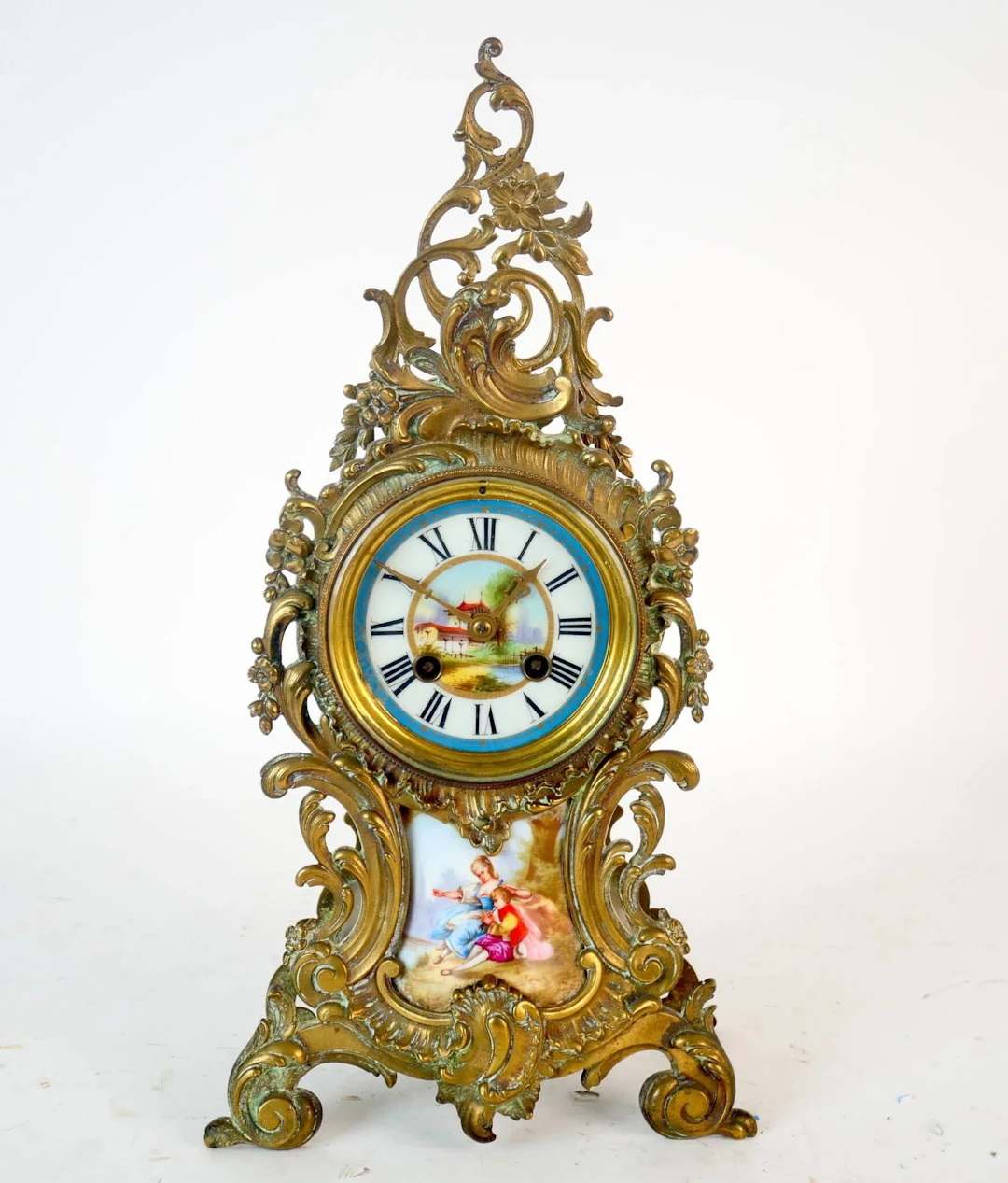Rocaille-style table clock - Lot 328