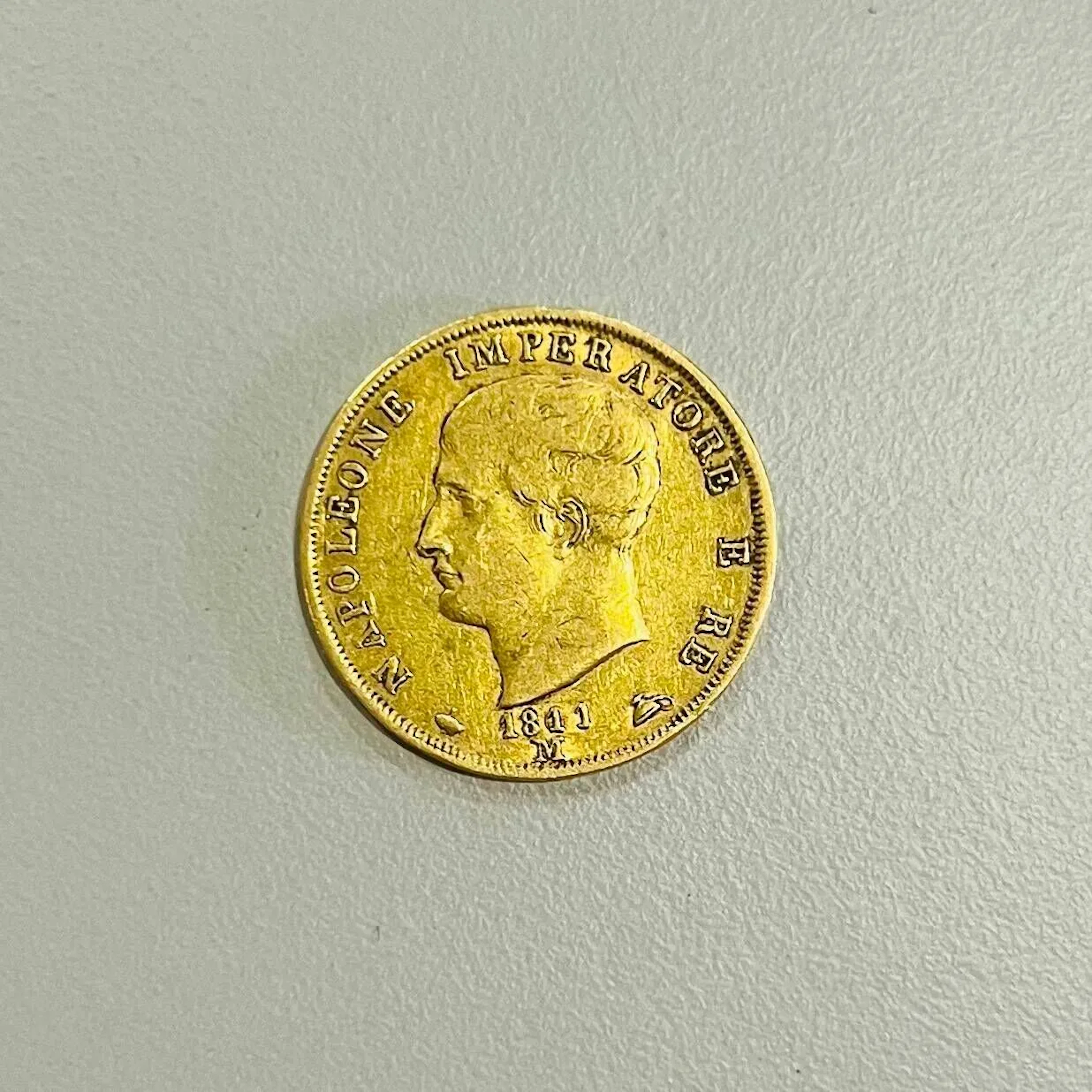 40-lire coin of Napoleon I, Italy (1811M), gold (900). - Lot 73