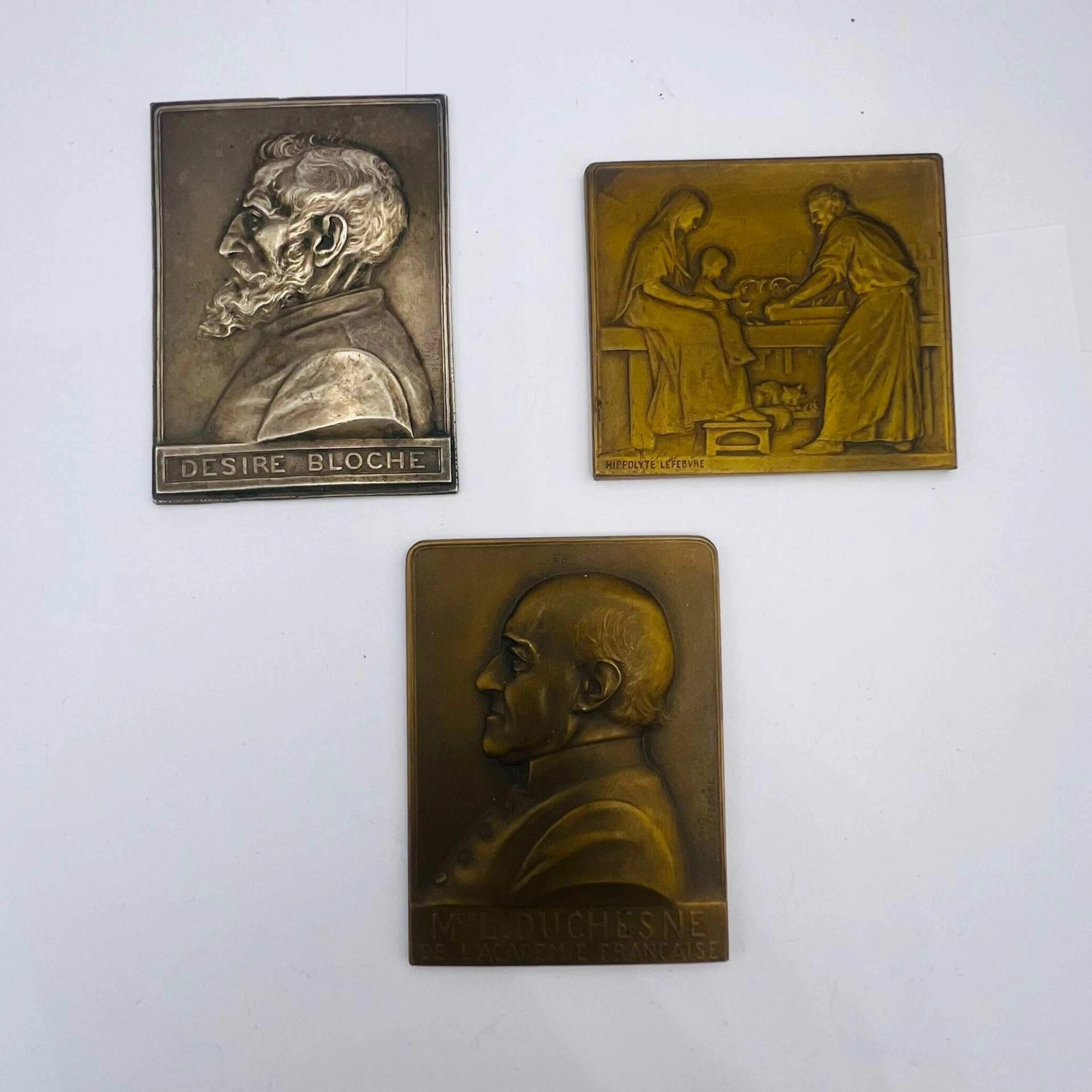 Three plaques based on works by Hippolyte Lefebvre. - Lot 8