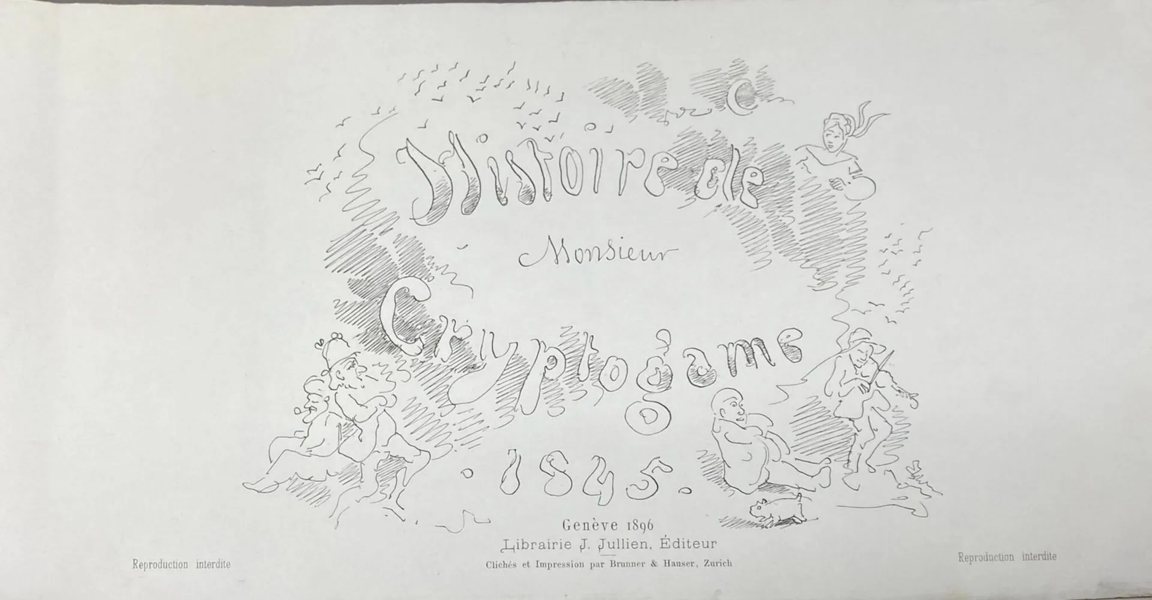 [TÖPFFER]. History of Monsieur Cryptogame. 1845. Geneva, Lib - Lot 451