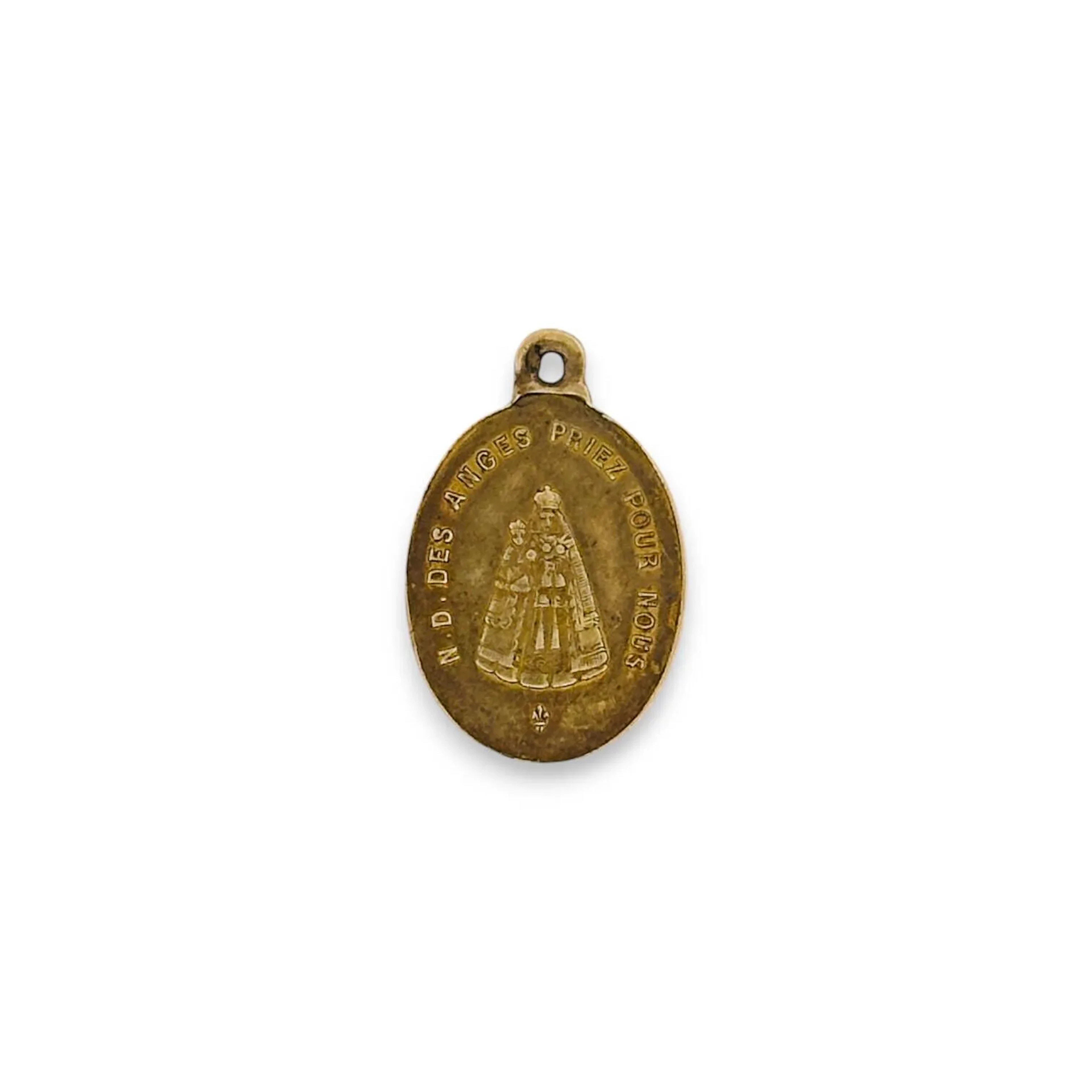 Religious medal, Notre Dame des Anges in 18K (750 thousandth - Lot 326