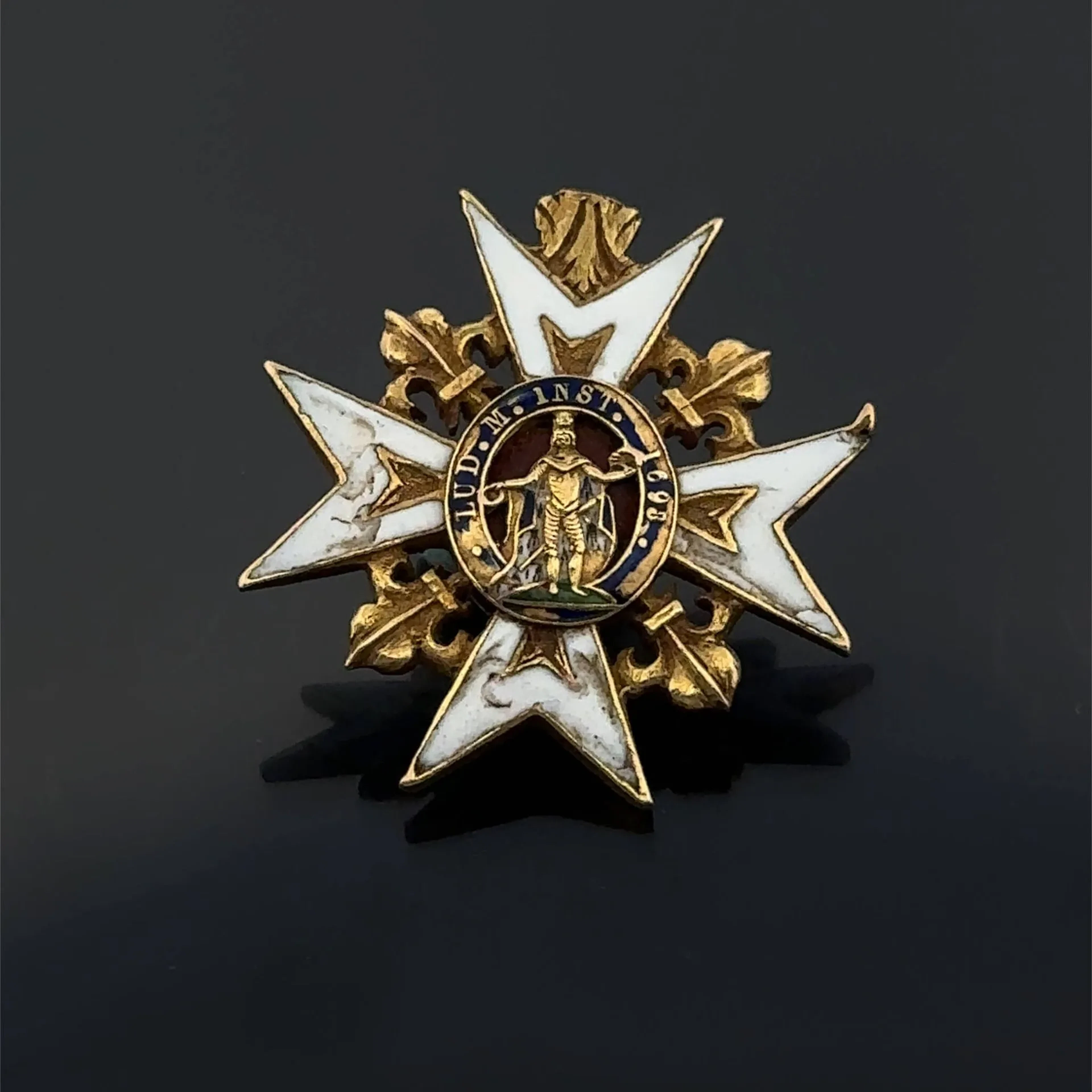 Cross of the Order of Saint Louis in white gold (750) decora - Lot 234