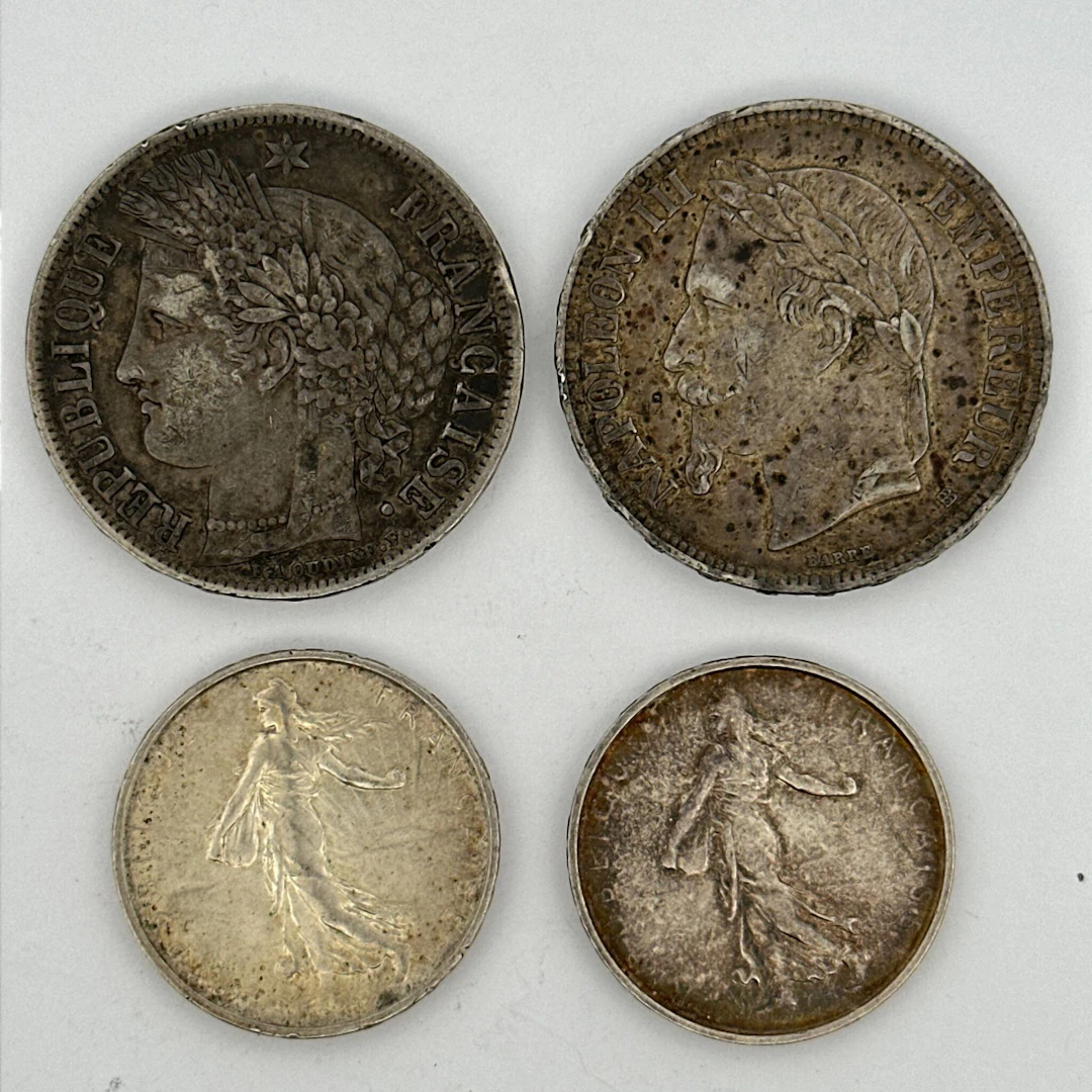 Set of 4 silver coins: - Lot 34