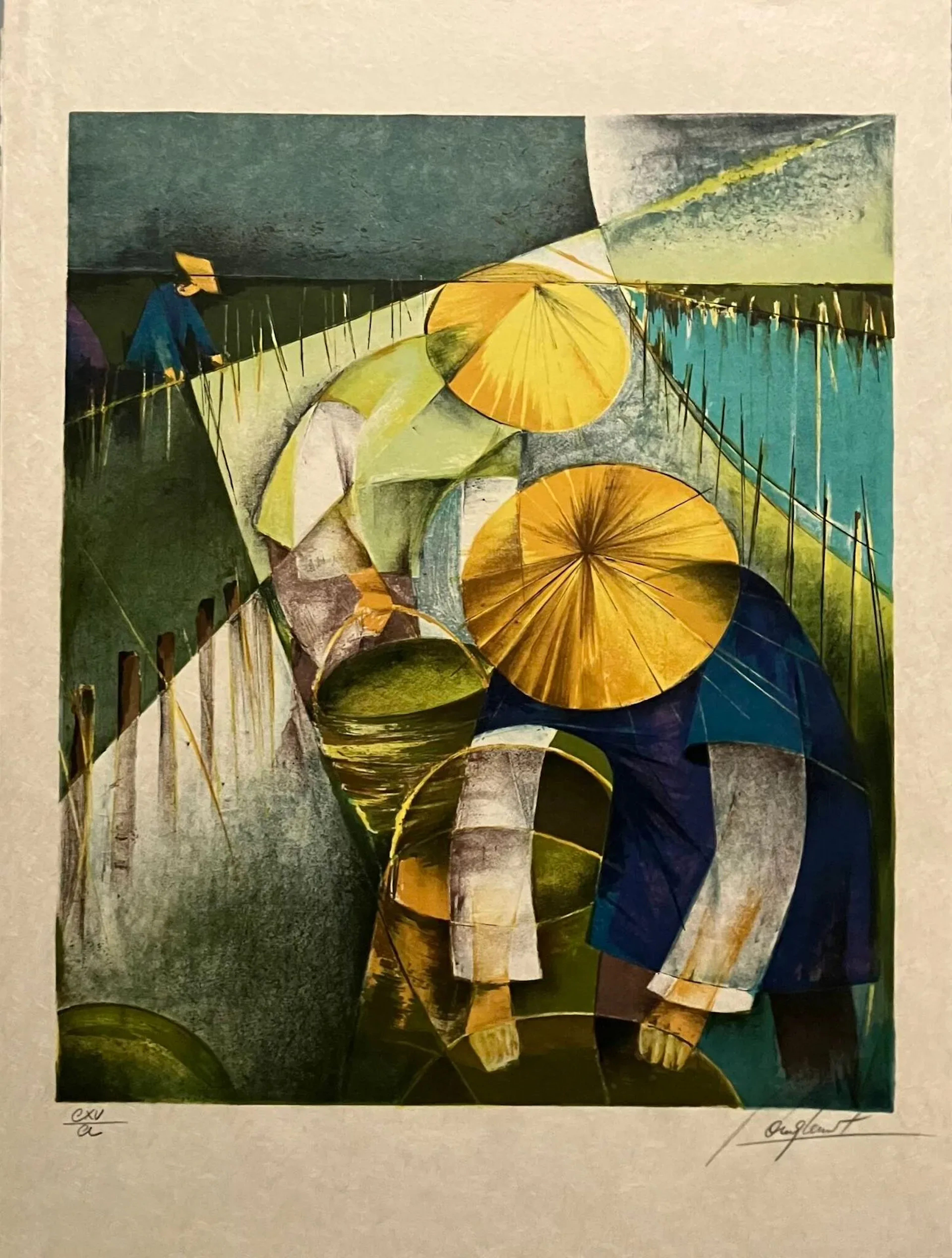Raymond Poulet Lithographie signée en bas à droite, justifiée EA, 76 x 56 cm