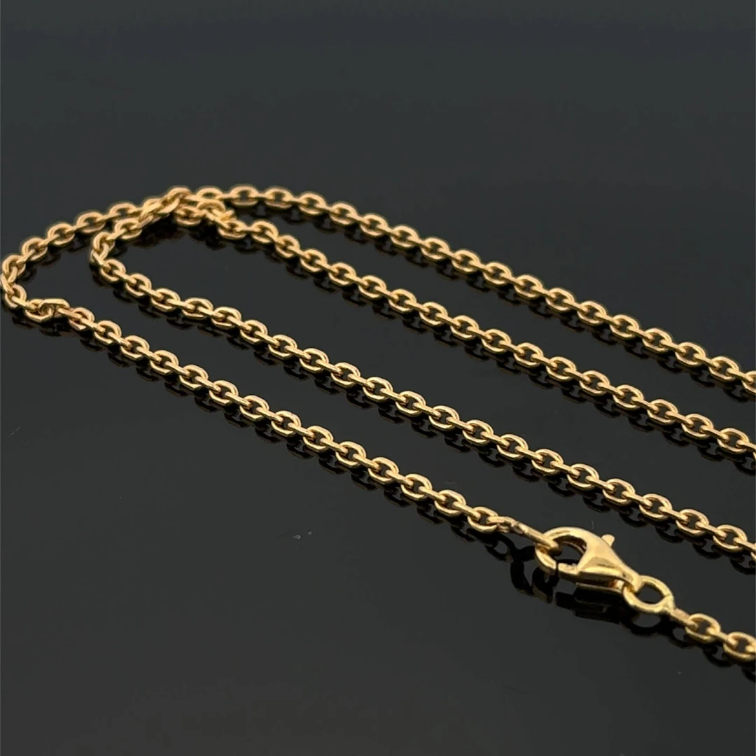 Yellow gold chain (750). - Lot 213