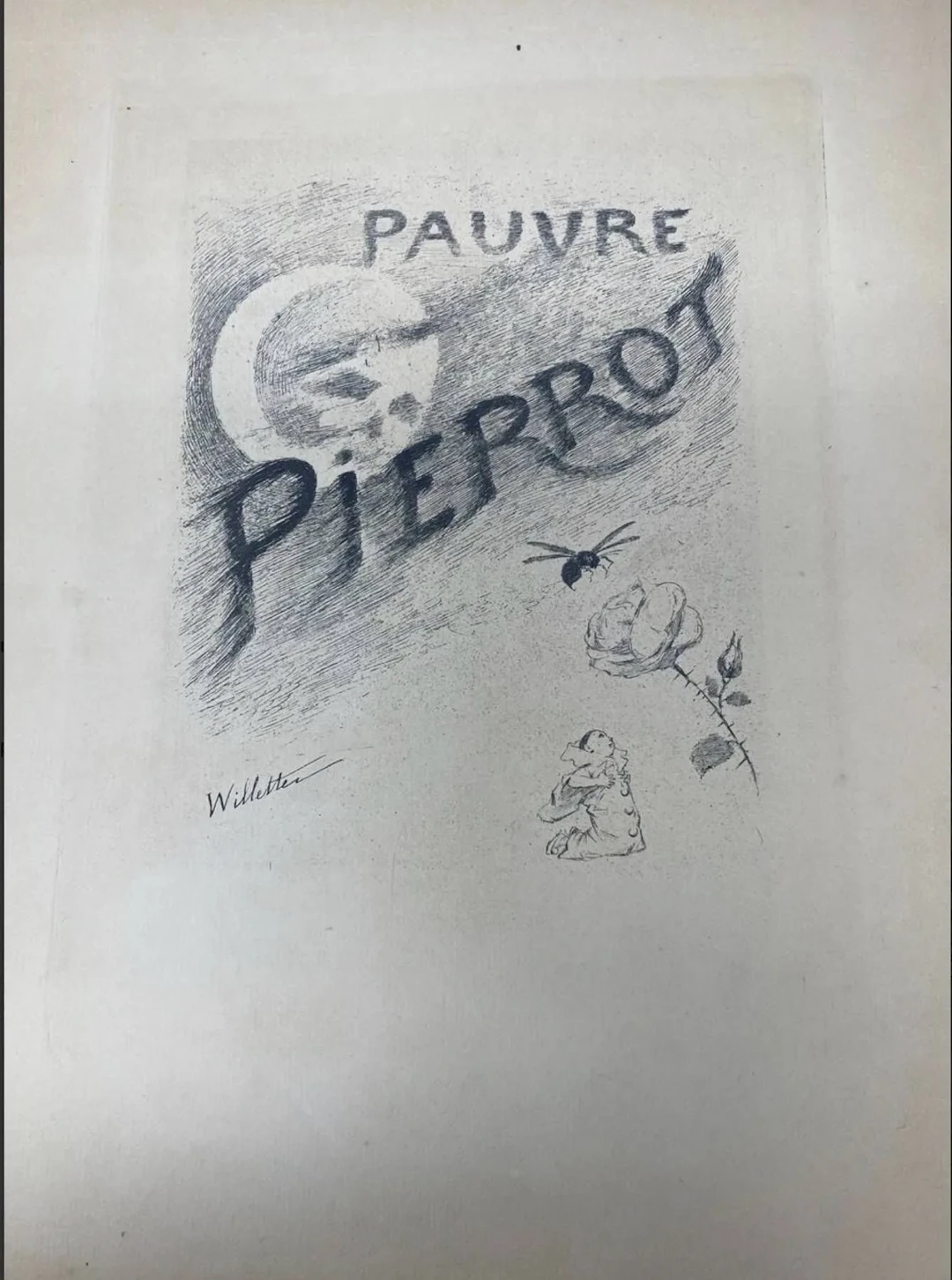 WILLETTE Adolphe (1856-, Pauvre Pierrot, librairie Léon Vani - Lot 472
