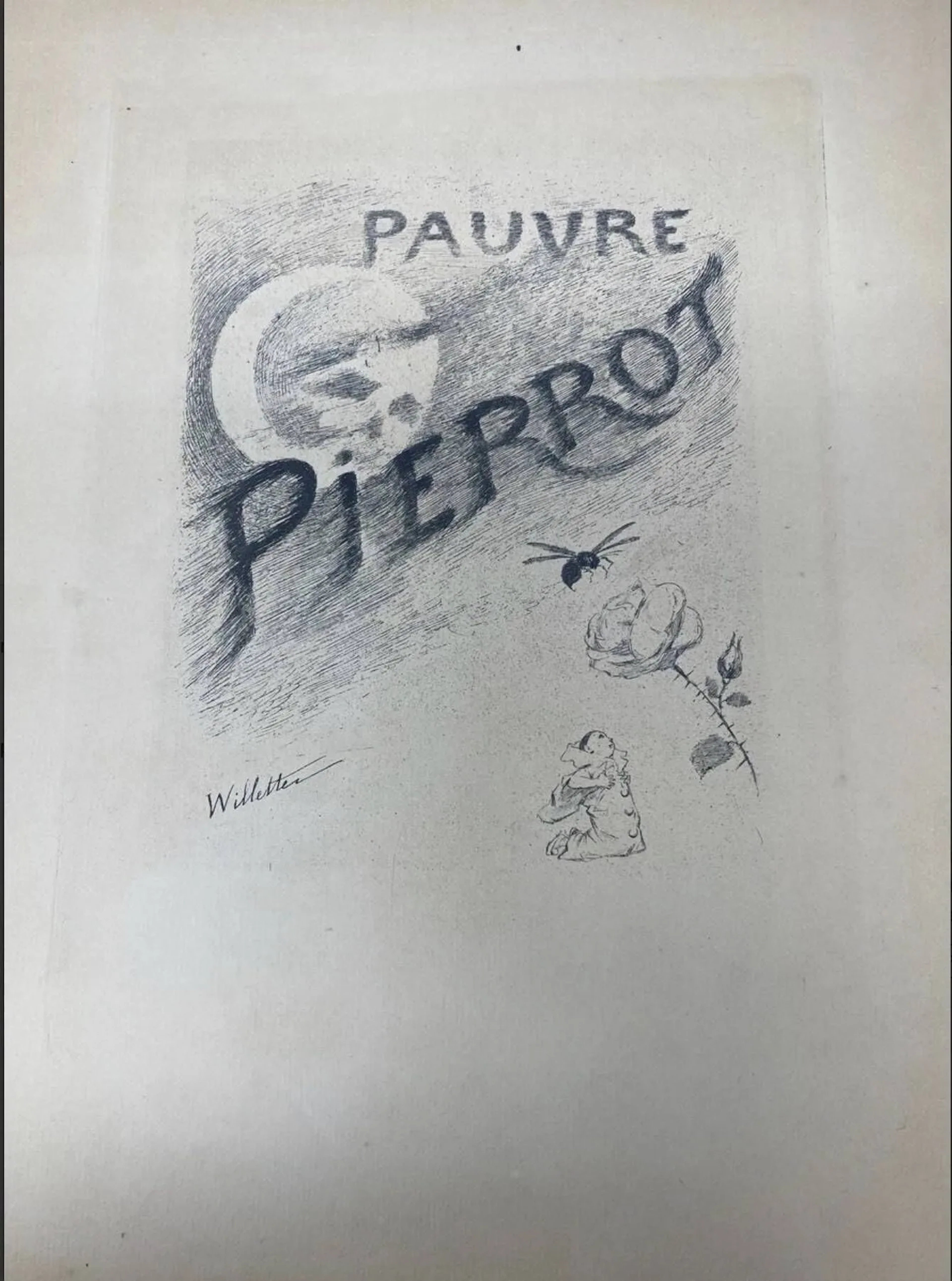WILLETTE Adolphe (1856-, Pauvre Pierrot, librairie Léon Vani - Lot 472