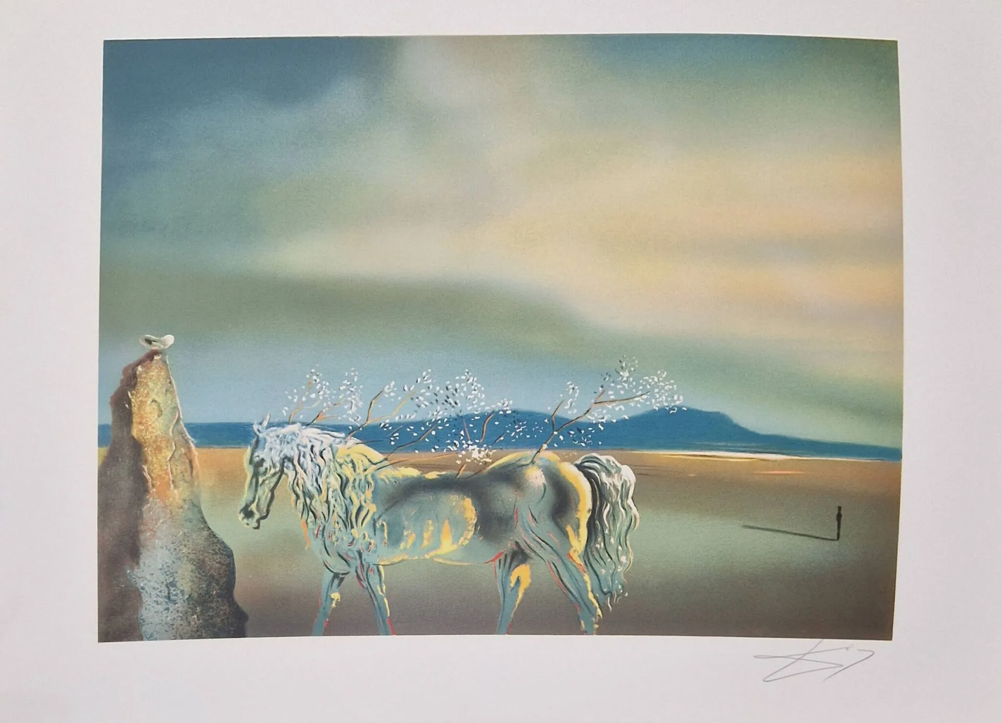 DALI Salvador, d'après La licorne allègre, ou la métamorphose des plantes, circa 1970 Lithographie en couleurs, en bas à droite Dali, 55 x 76 cm