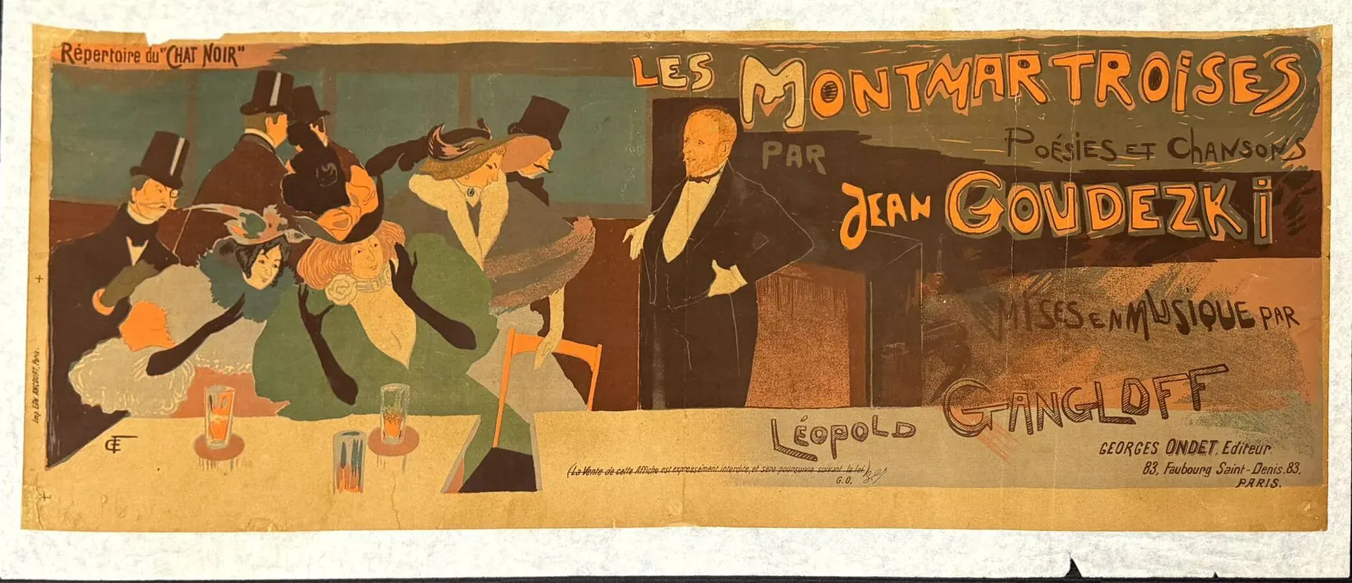 By FEURE, Georges (monogram). Repertoire of the “Chat Noir.” - Lot 64