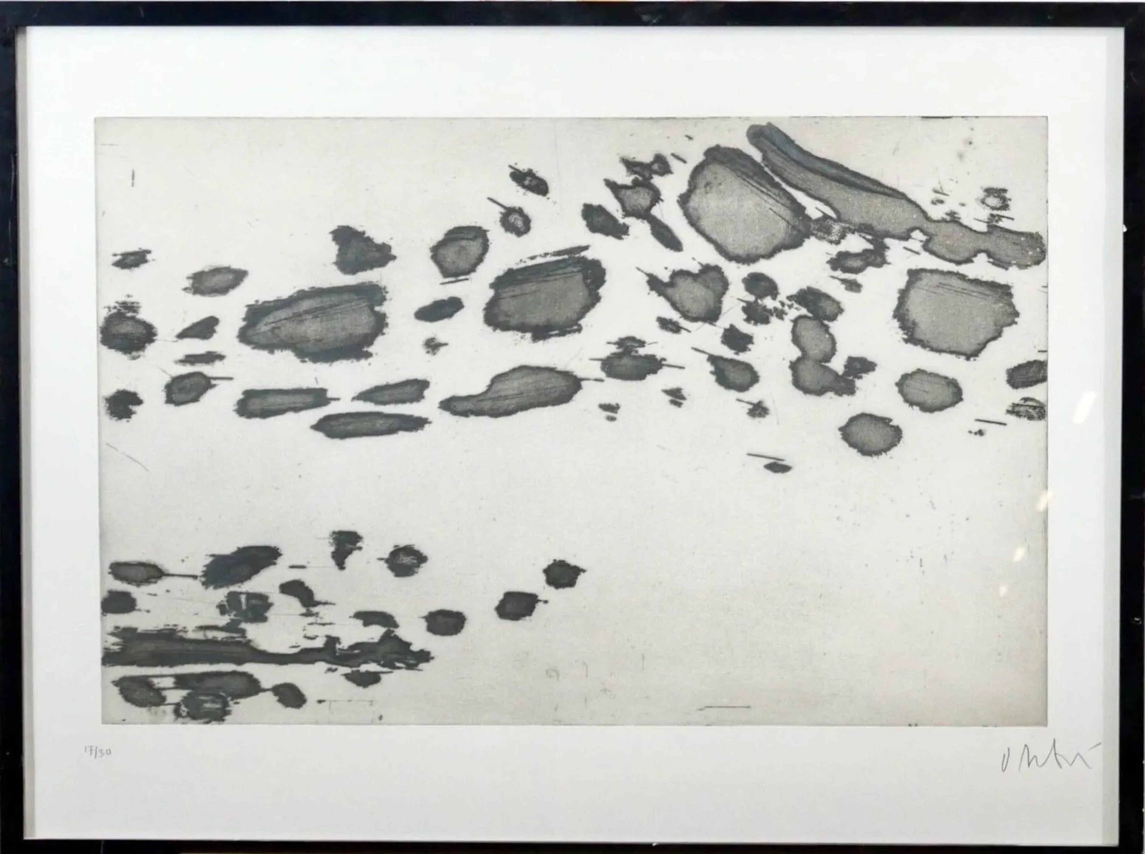 DEBRÉ (Olivier). Signe Personnage III. 1988. Eau-forte et aquatinte signée au crayon en bas à droite et justifiée 17/30 en bas à gauche. Dimensions de la feuille : 52 x 76 cm.