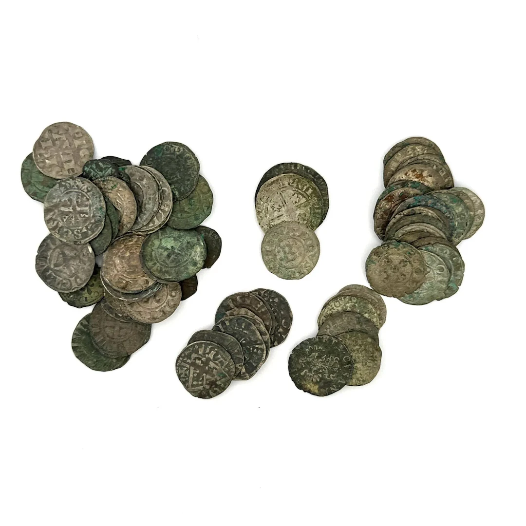 Set of approximately 70 feudal coins in silver and billon fr - Lot 20