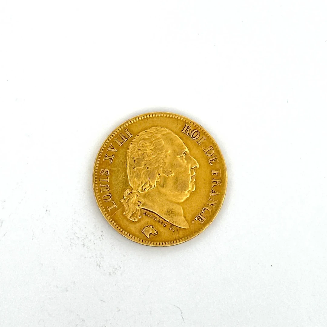 Louis XVIII, 40 gold francs, 1818. - Lot 176