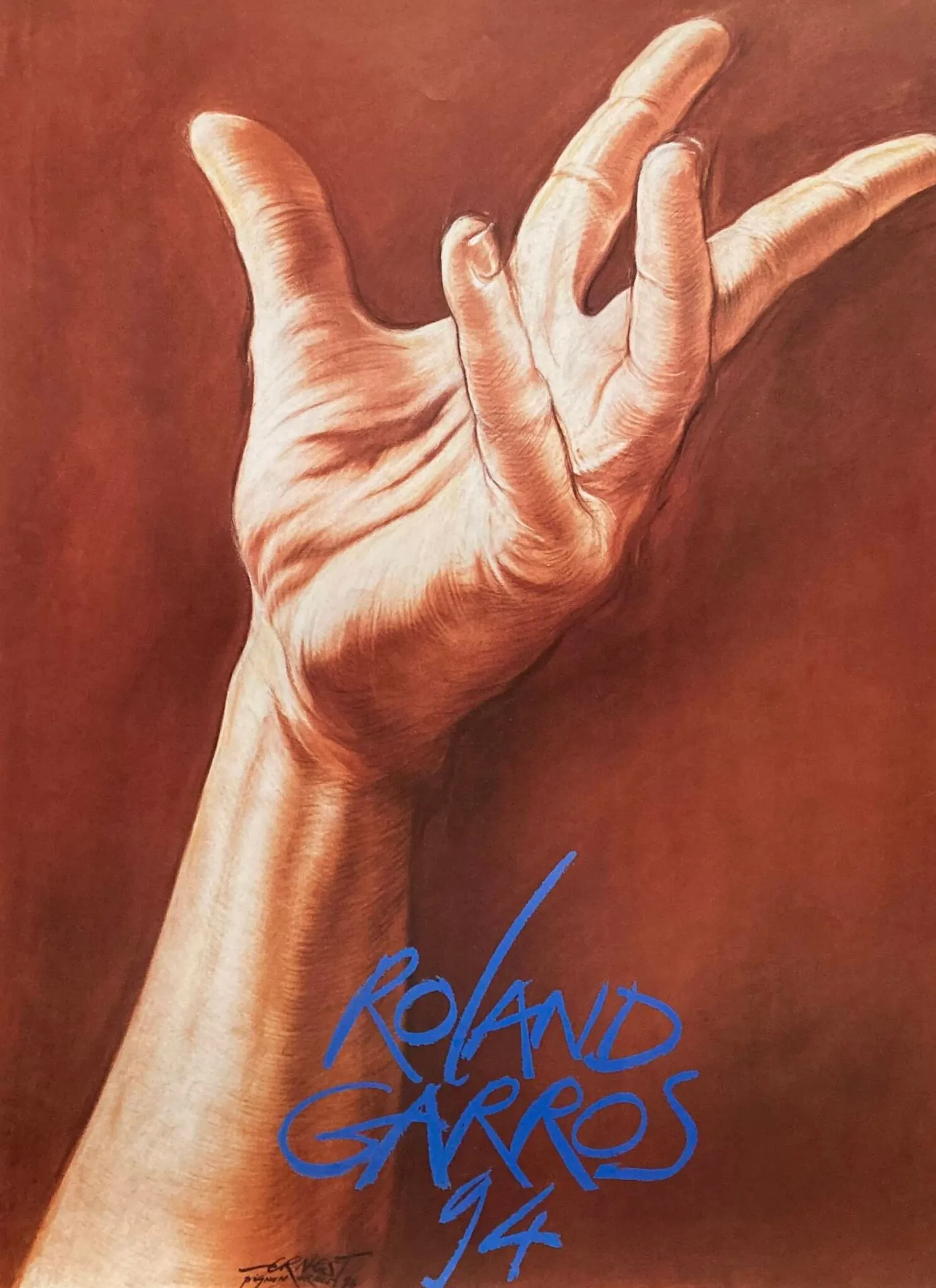 Ernest Pignon Ernest Affiche originale, "Roland Garros 1994", 75 x 57 cm