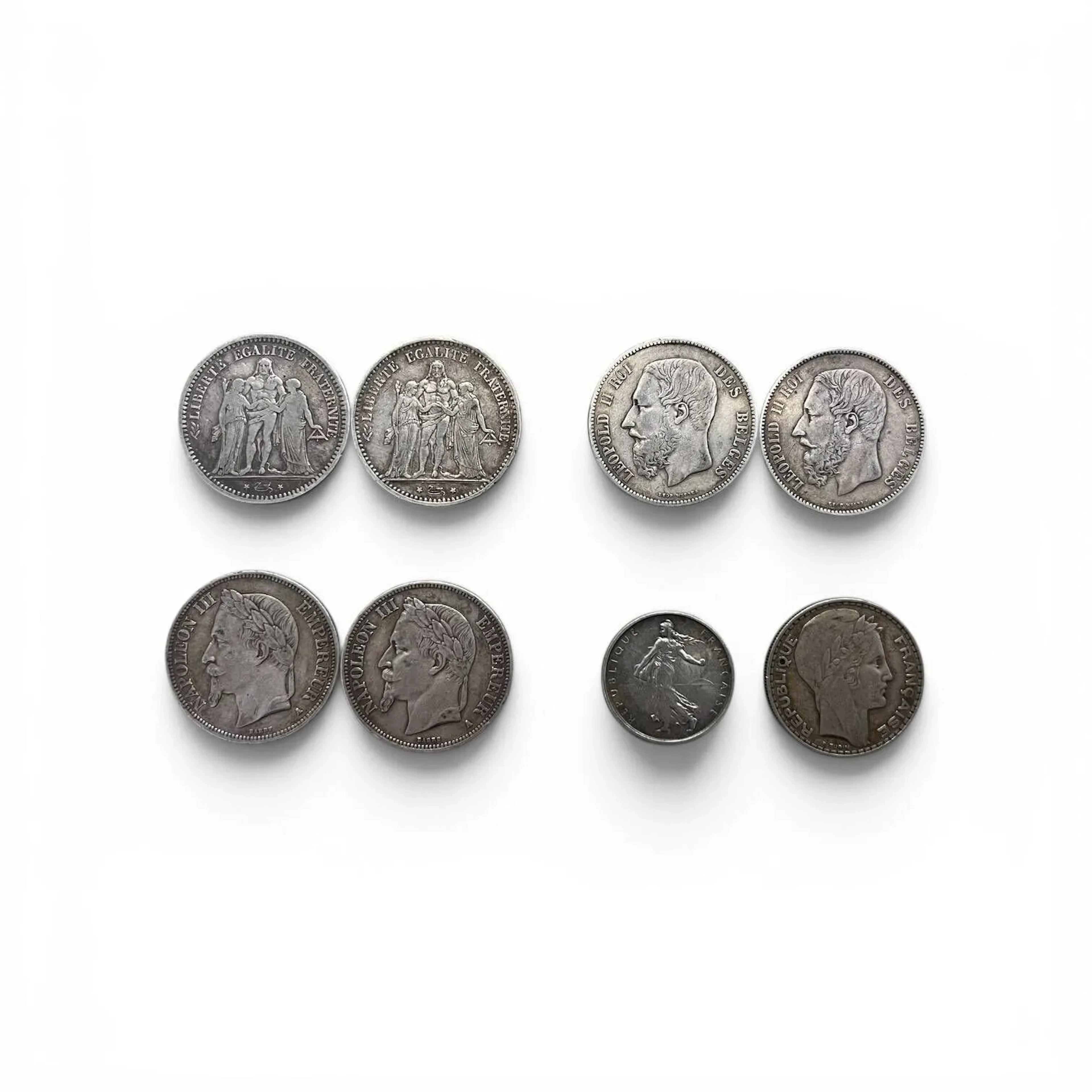Silver coin set (900) and (835) including : - Lot 83