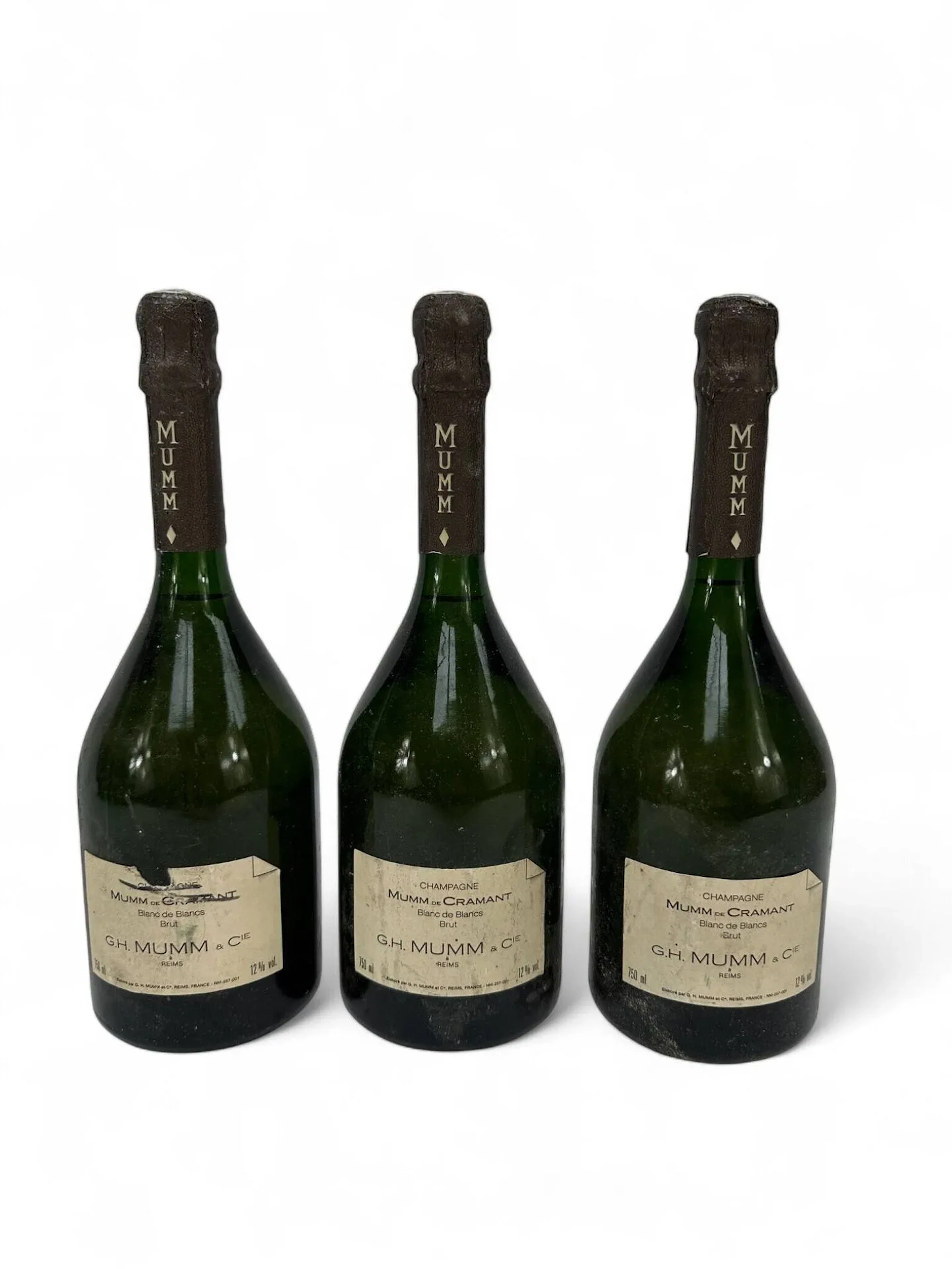 3 Bottles CHAMPAGNE Mumm de CRAMANT Brut Blanc de blancs Sli - Lot 8