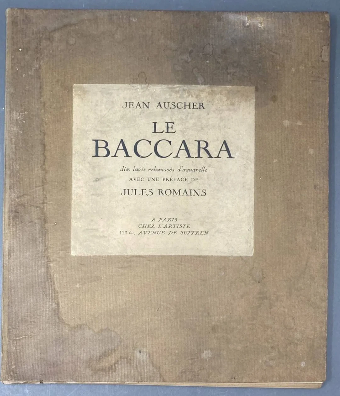 AUSCHER (Jean). Le Baccara. Ten washes enhanced with waterco - Lot 503