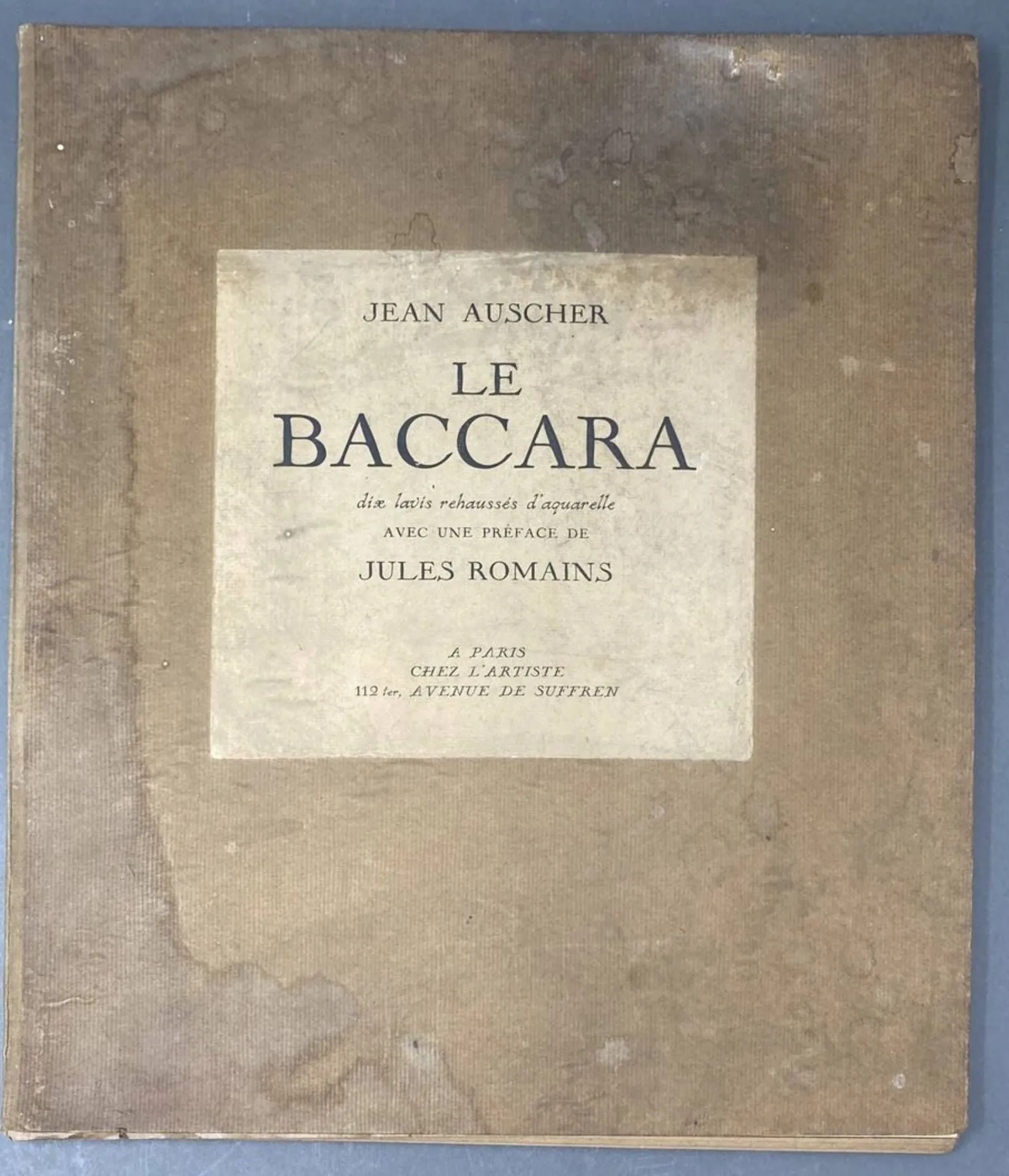 AUSCHER (Jean). Le Baccara. Ten washes enhanced with waterco - Lot 503