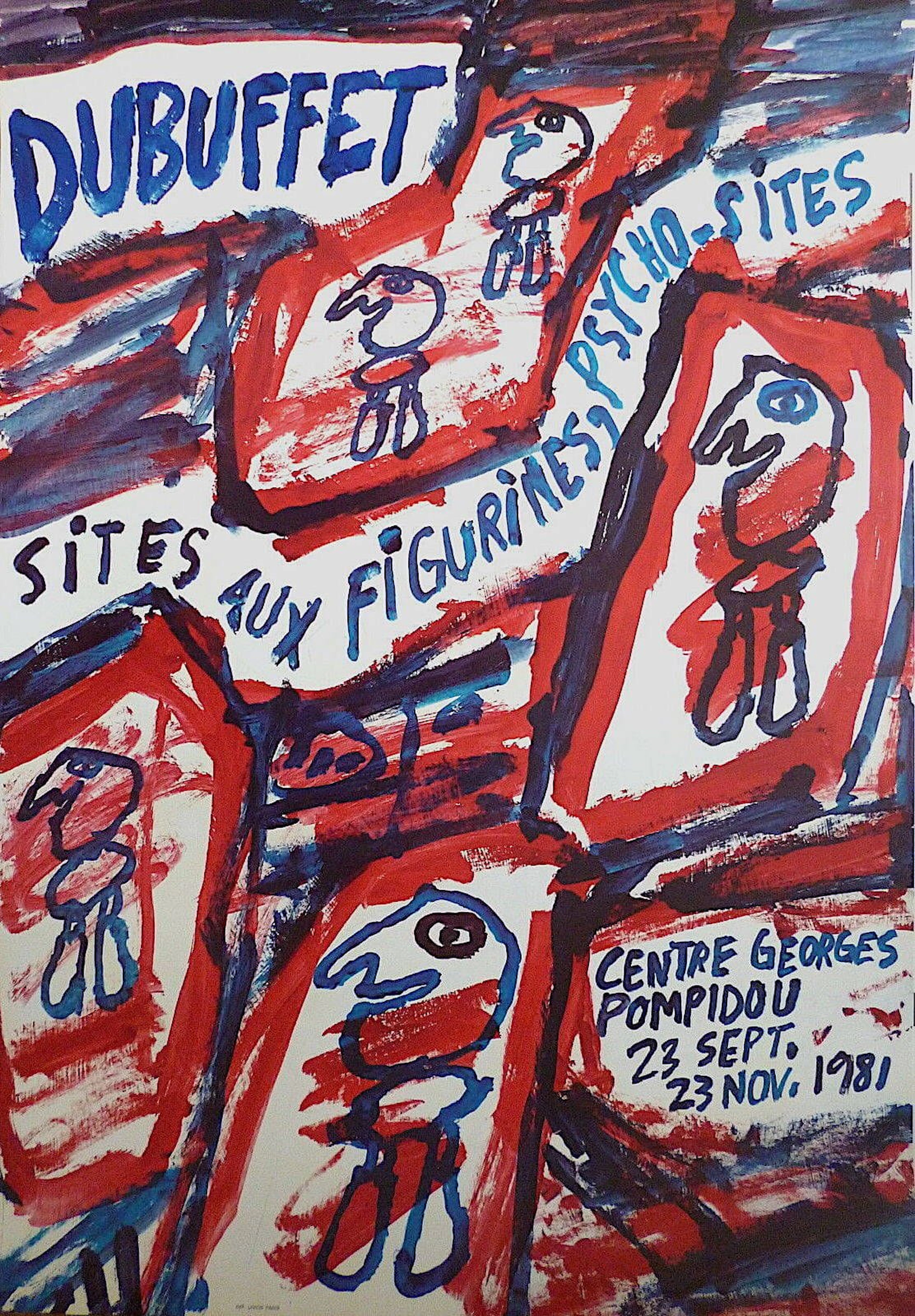 DUBUFFET Jean Original poster "Centre Pompidou" 1981, printe - Lot 163