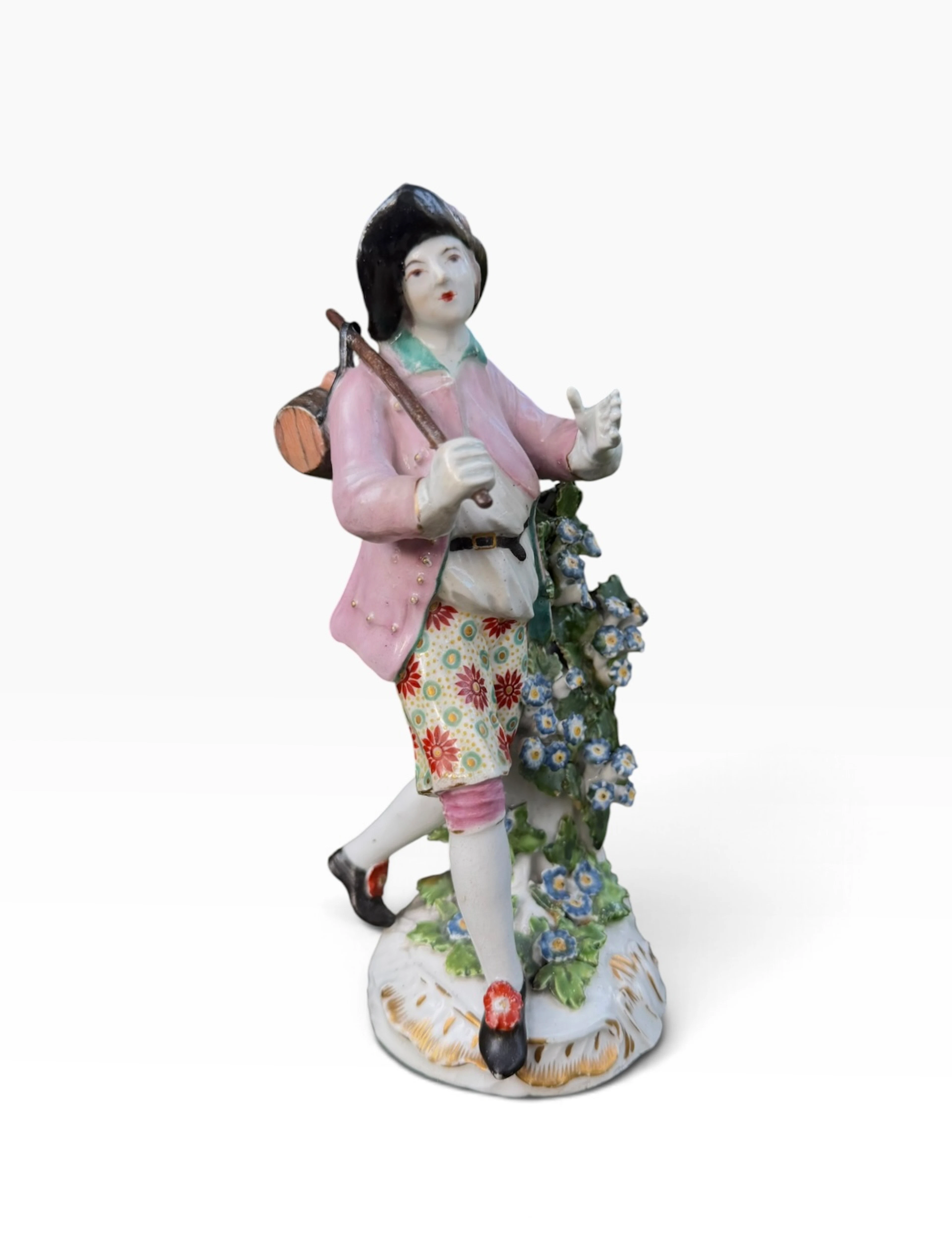 Chelsea Derby porcelain figure, c. 1760.