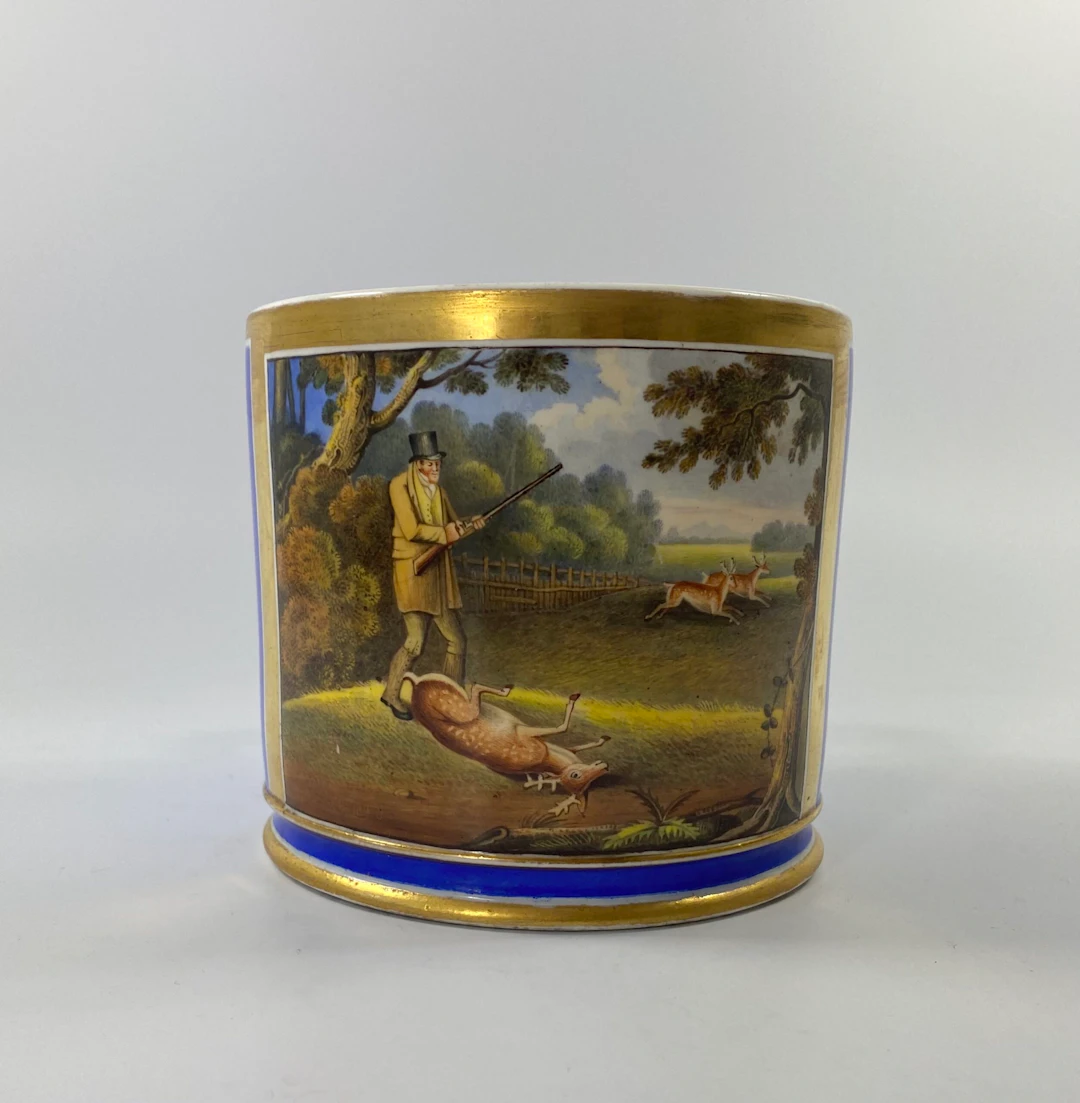 Coalport porcelain Porter Mug, John Holmes Smith, 1820.
