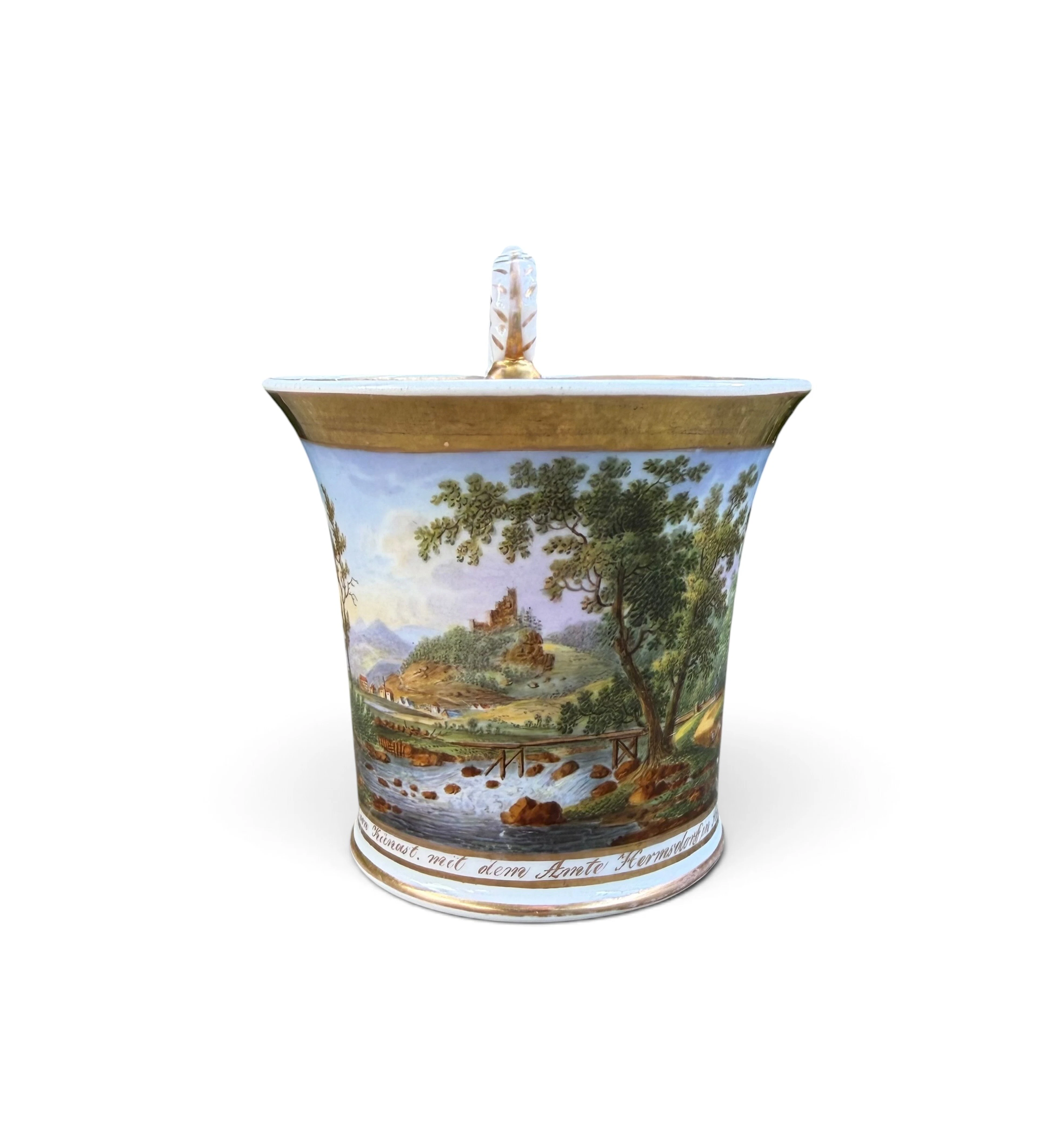 Berlin porcelain topographical cabinet cup, c. 1820.