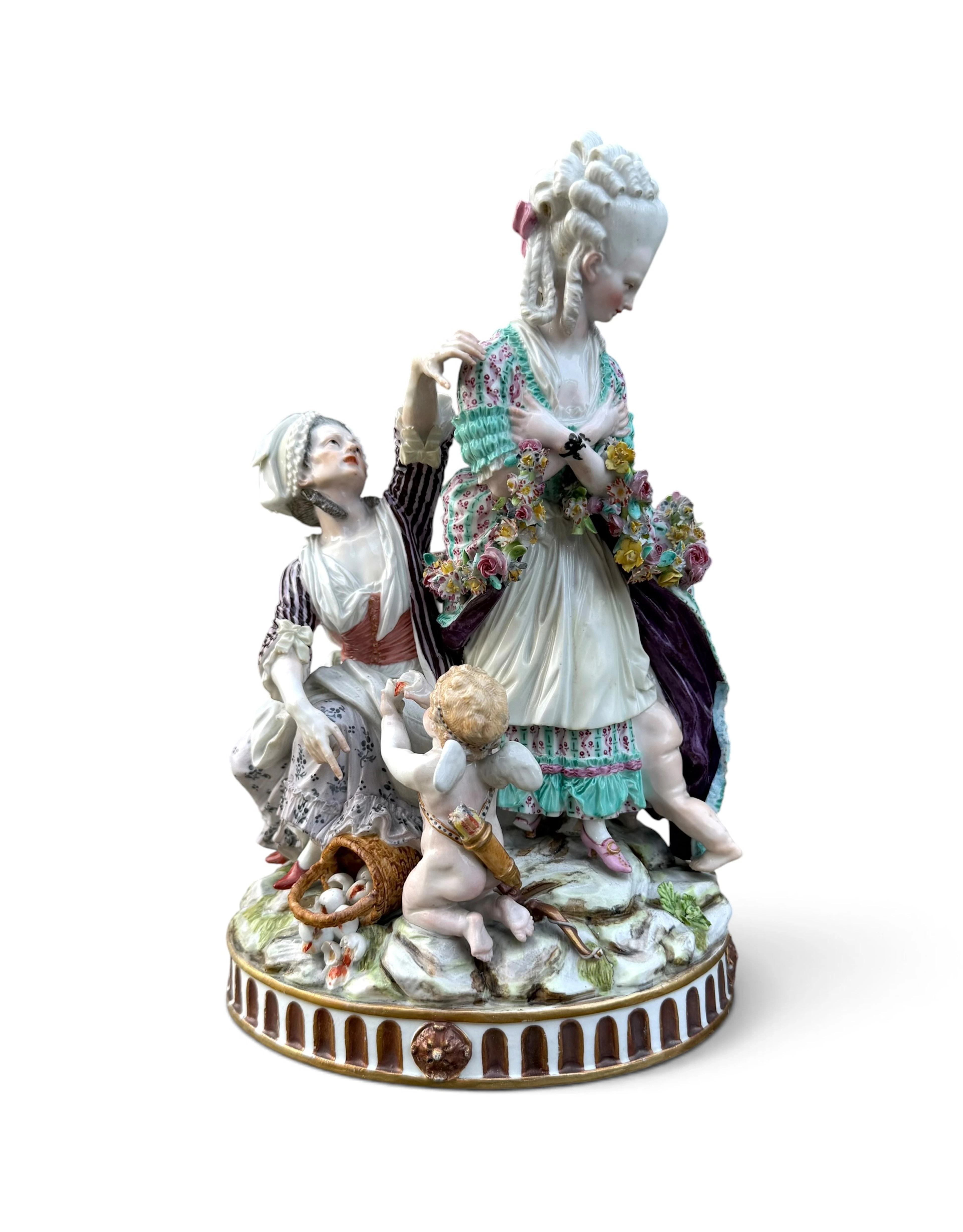 Meissen porcelain group ‘The Broken Eggs’, c. 1775, Marcolini Period.