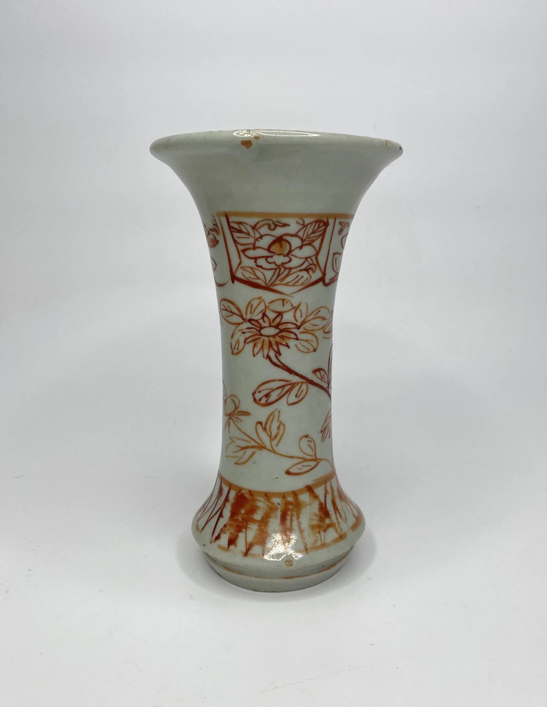 Arita porcelain trumpet vase, Japan, c. 1700.