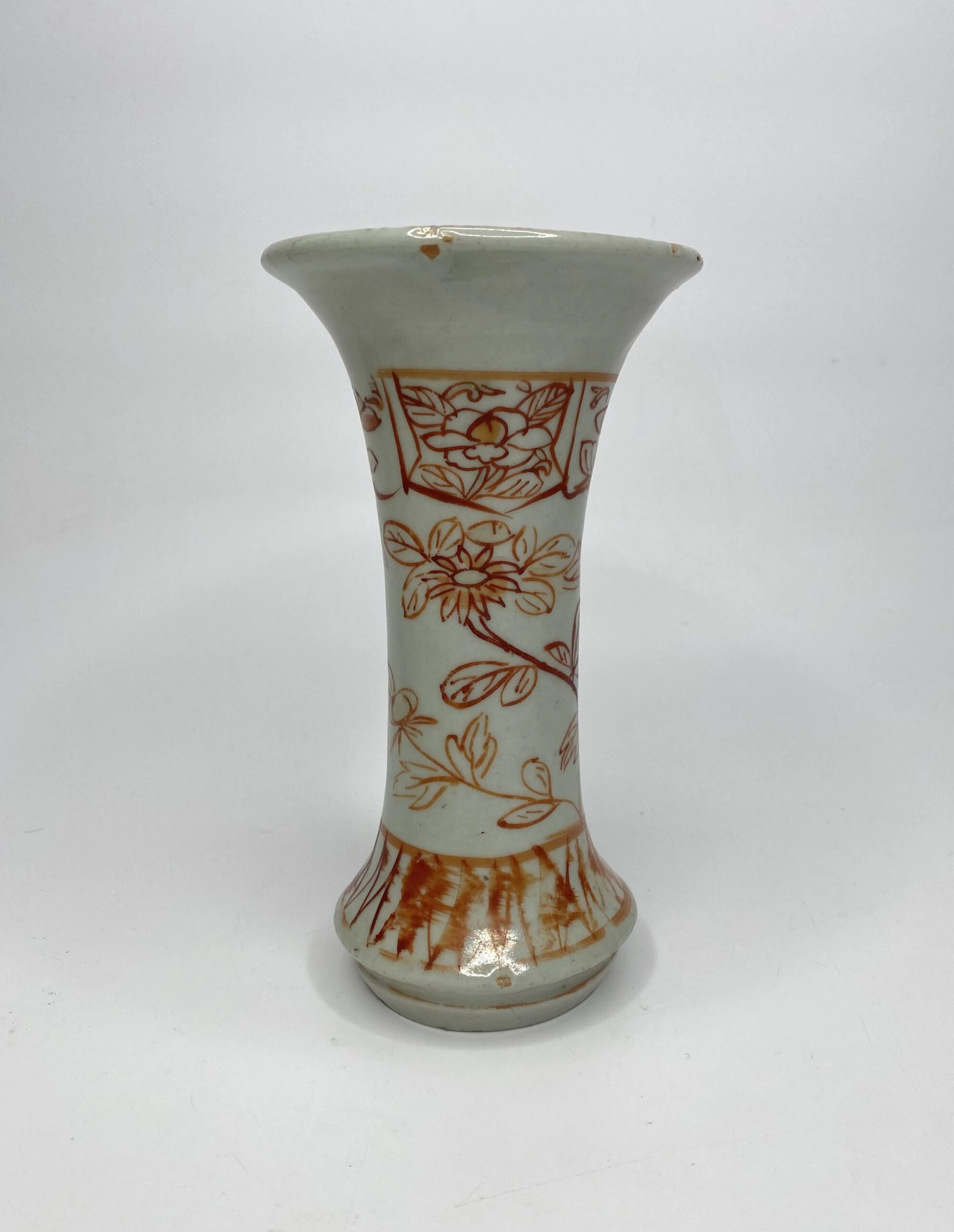 Arita porcelain trumpet vase, Japan, c. 1700.