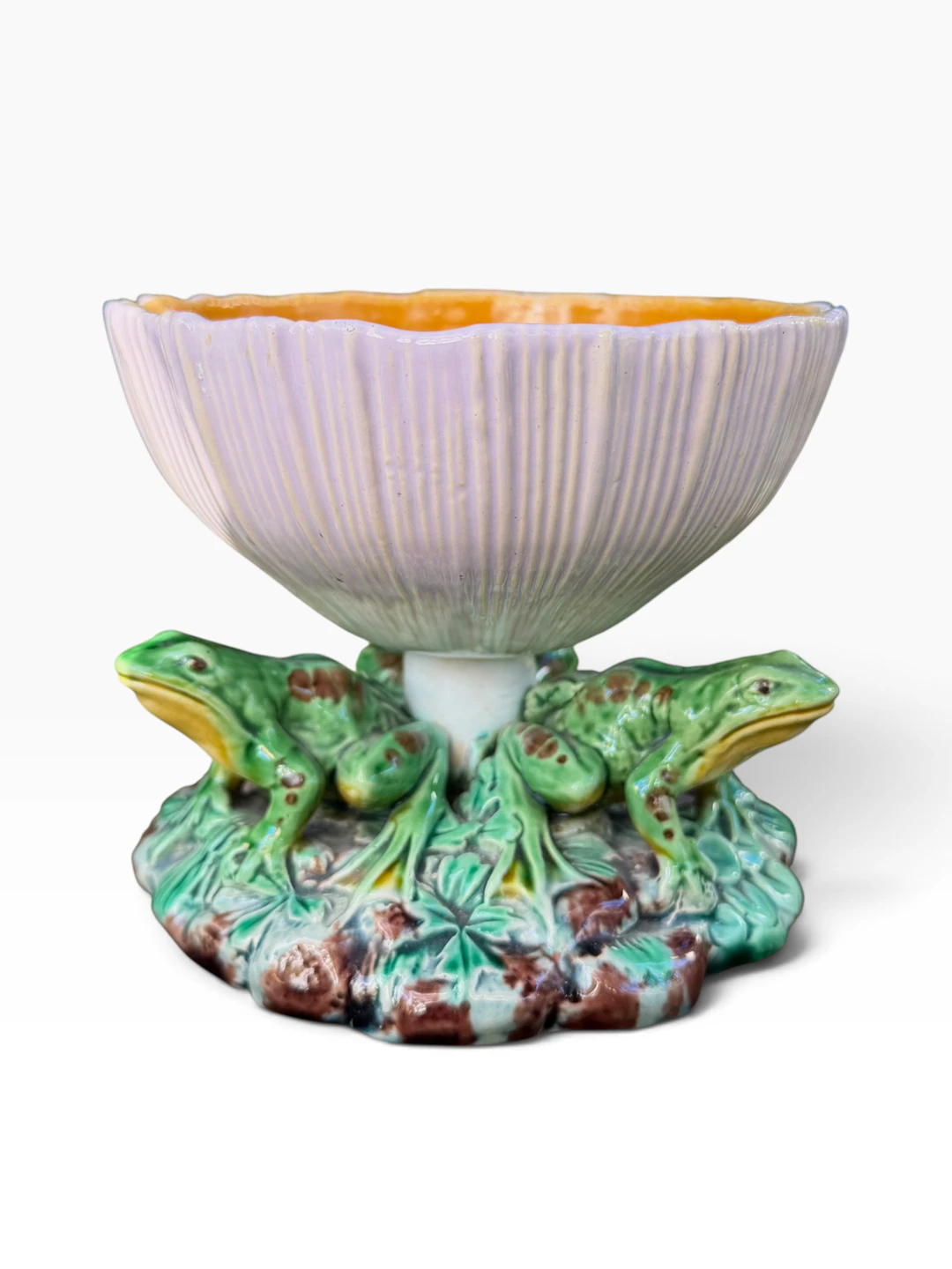 Minton majolica frogs bowl, d.1865.