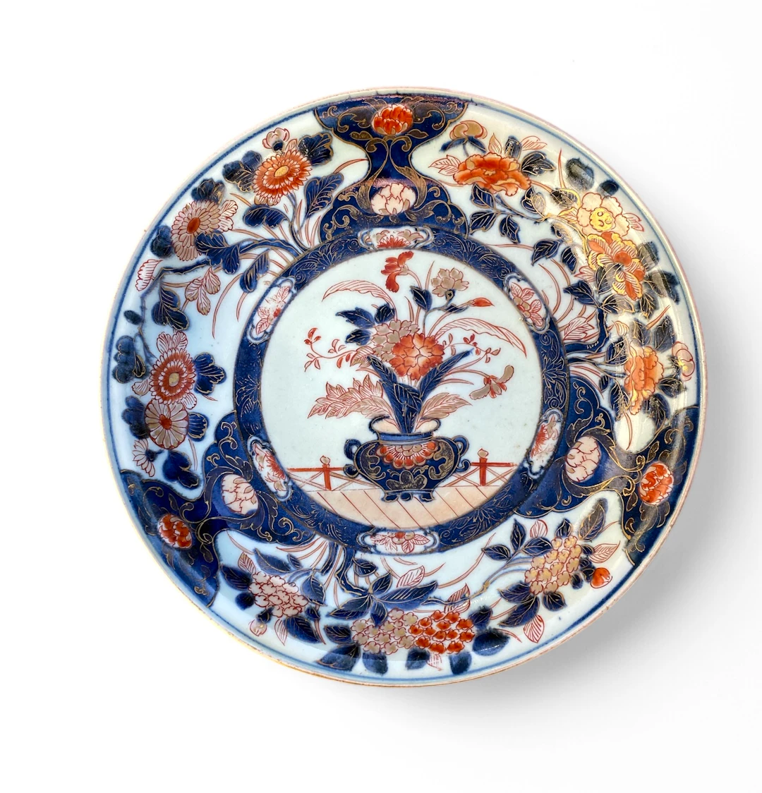 Japanese Imari dish, Arita, c. 1700, Genroku Period.