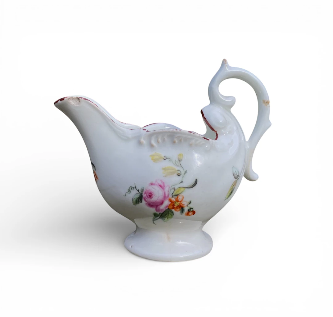 Derby porcelain Dolphin ewer, c. 1760.