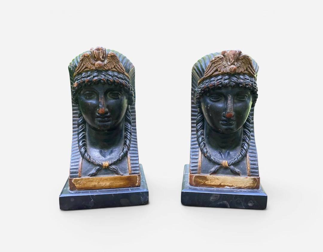 Pair of English carved wood Sphinxes, Thomas Hope, c. 1810.