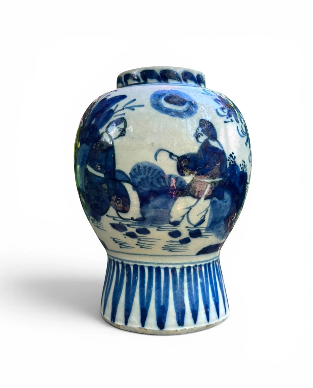 Frankfurt faience ‘Transitional’ jar, c. 1680.