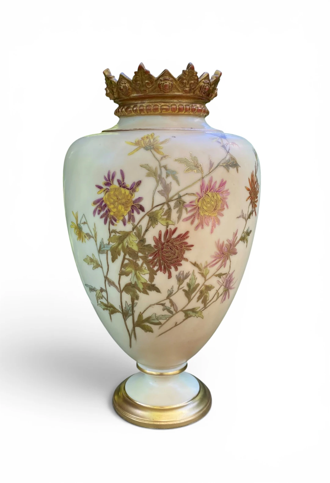 Royal Worcester vase, Blush Ivory, d. 1892.