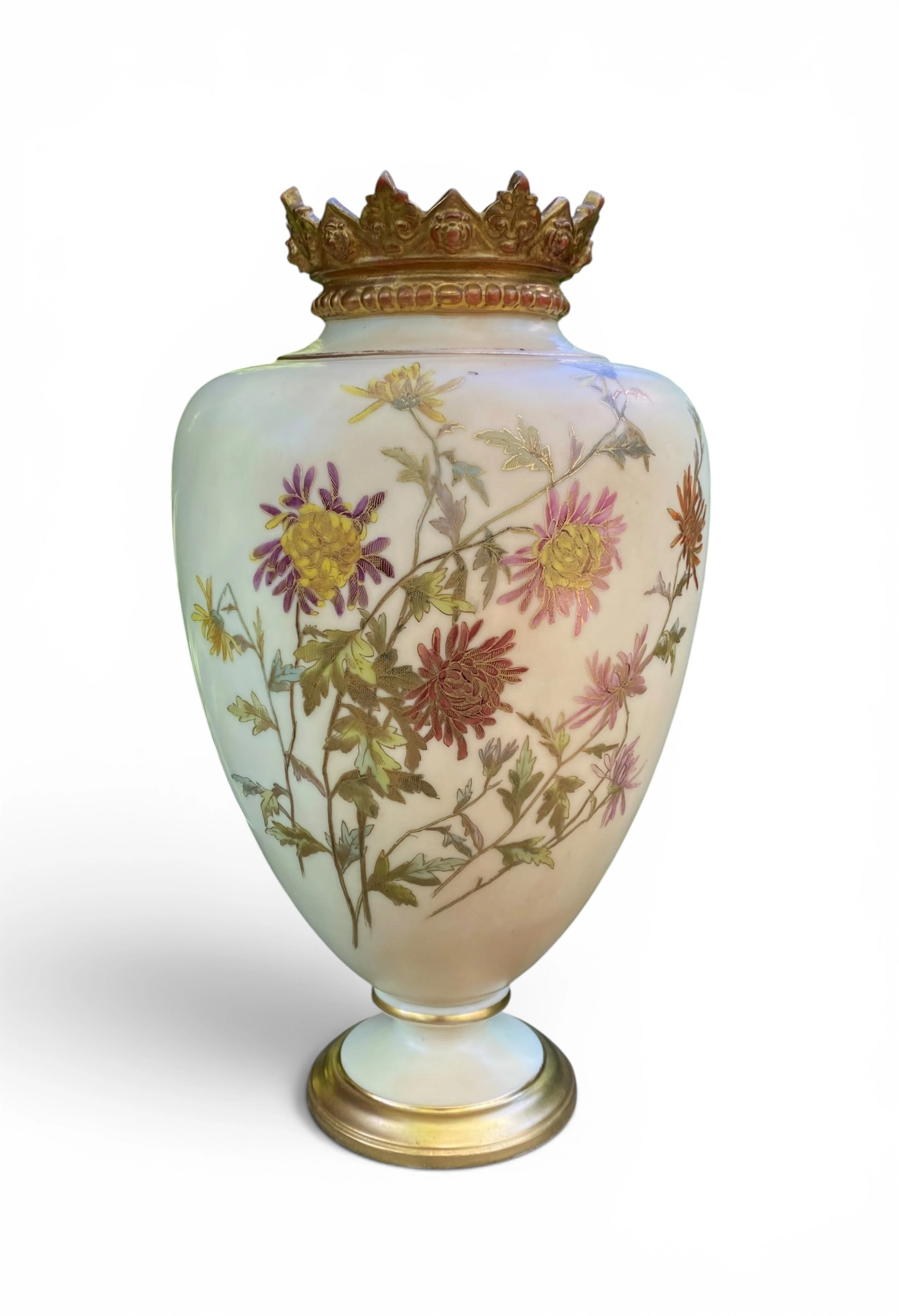 Royal Worcester vase, Blush Ivory, d. 1892.
