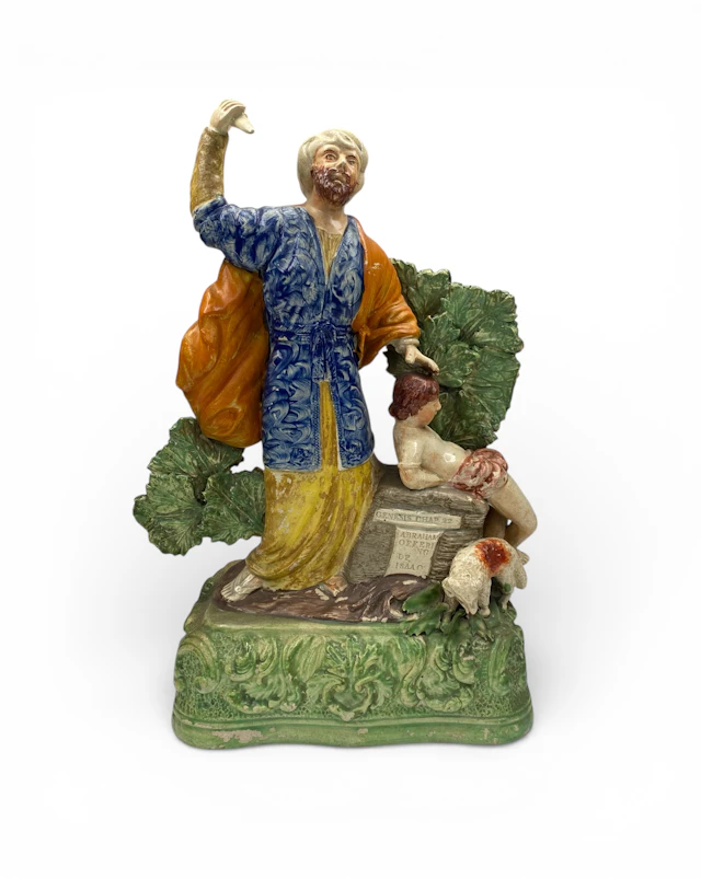 Staffordshire Abraham offering up Isaac, c. 1830.