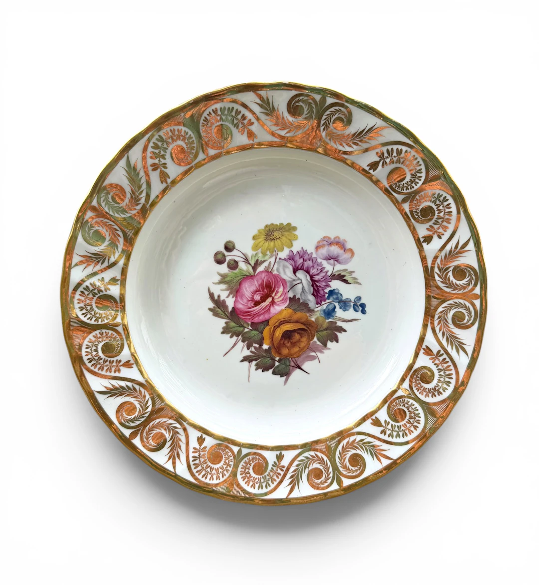 Derby porcelain dish, Flowers, c. 1805.