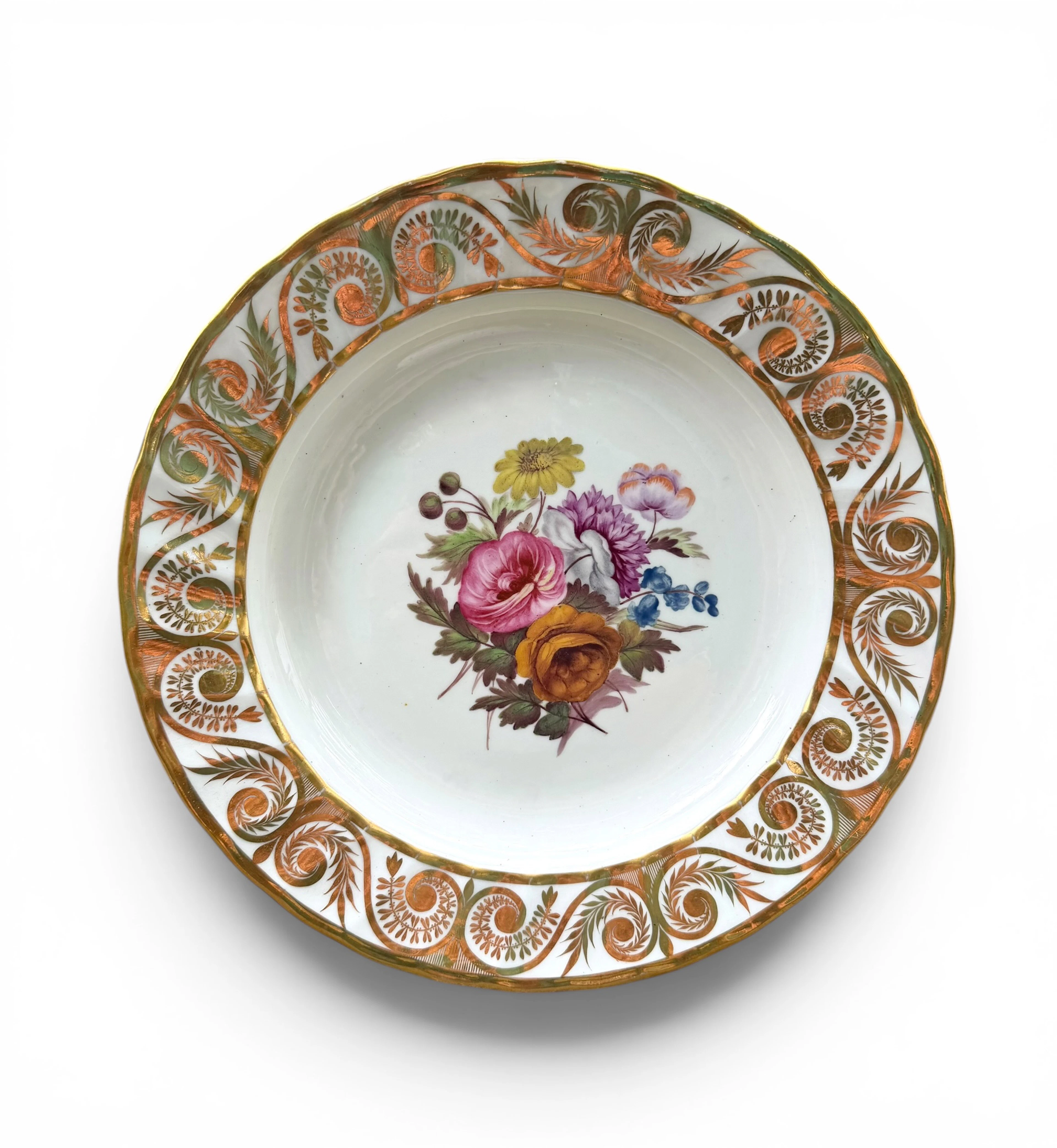 Derby porcelain dish, Flowers, c. 1805.