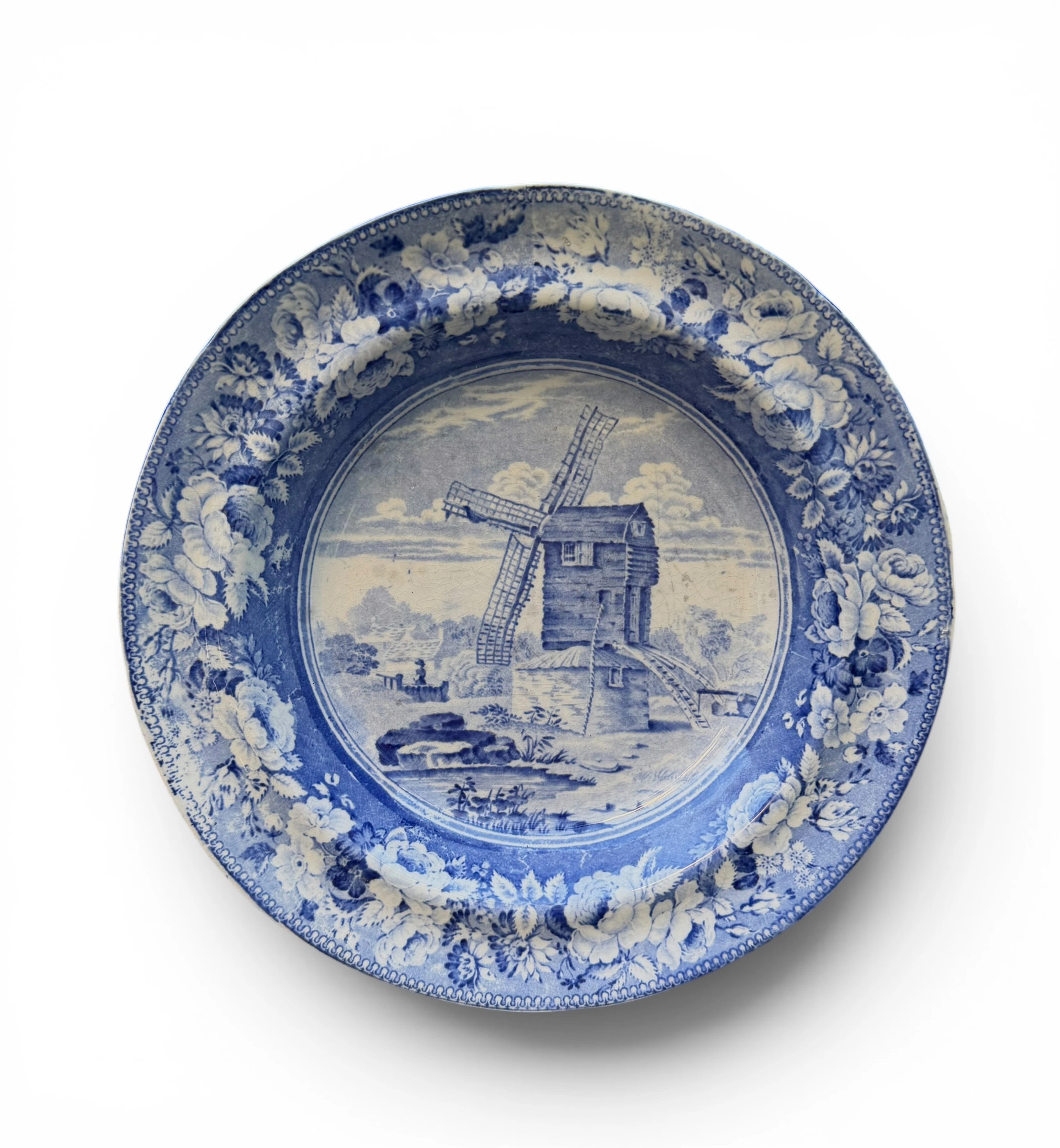 Staffordshire dish, Powder Mill, Hastings, c. 1820.