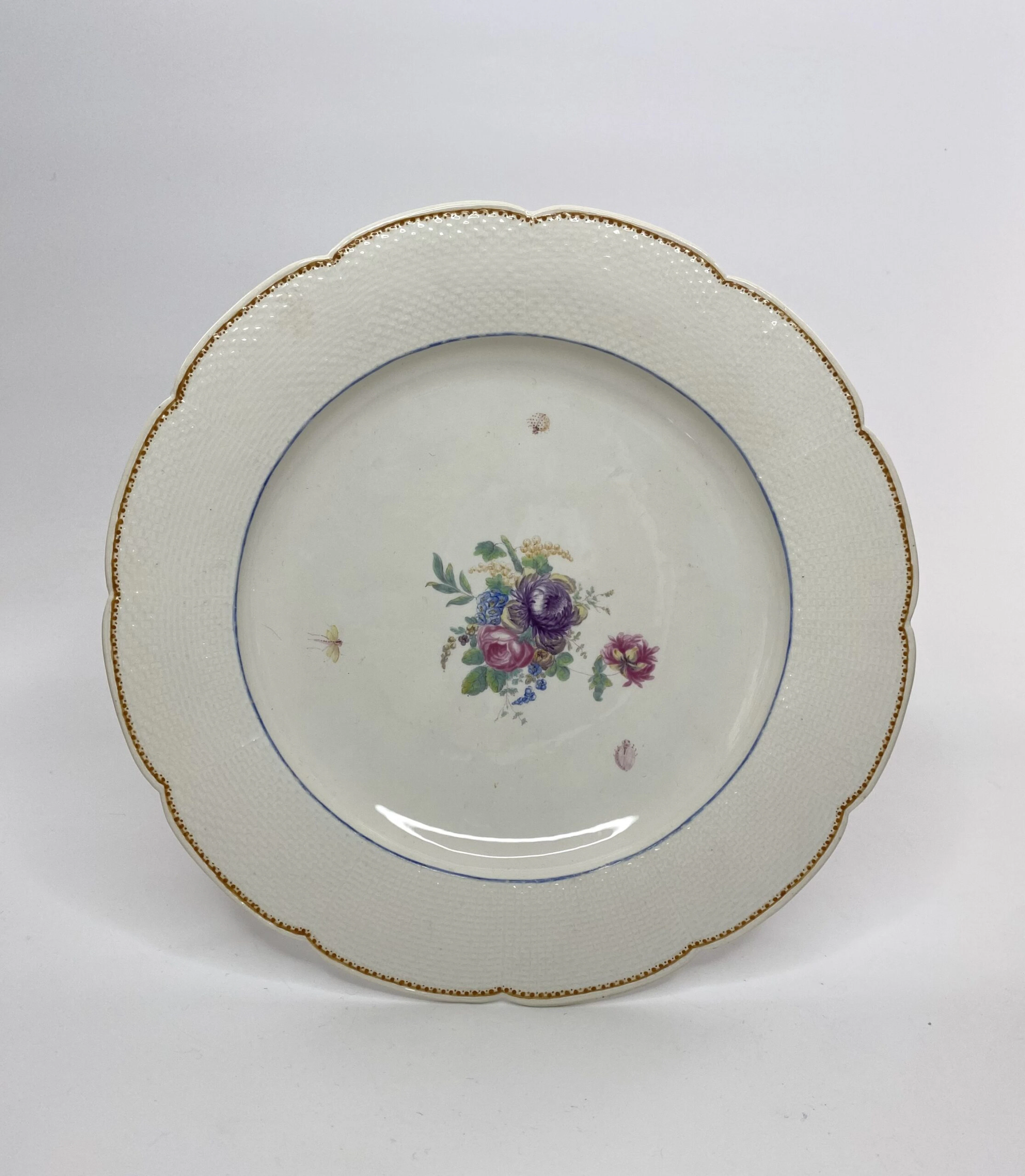Chantilly porcelain plate, France, c. 1755.
