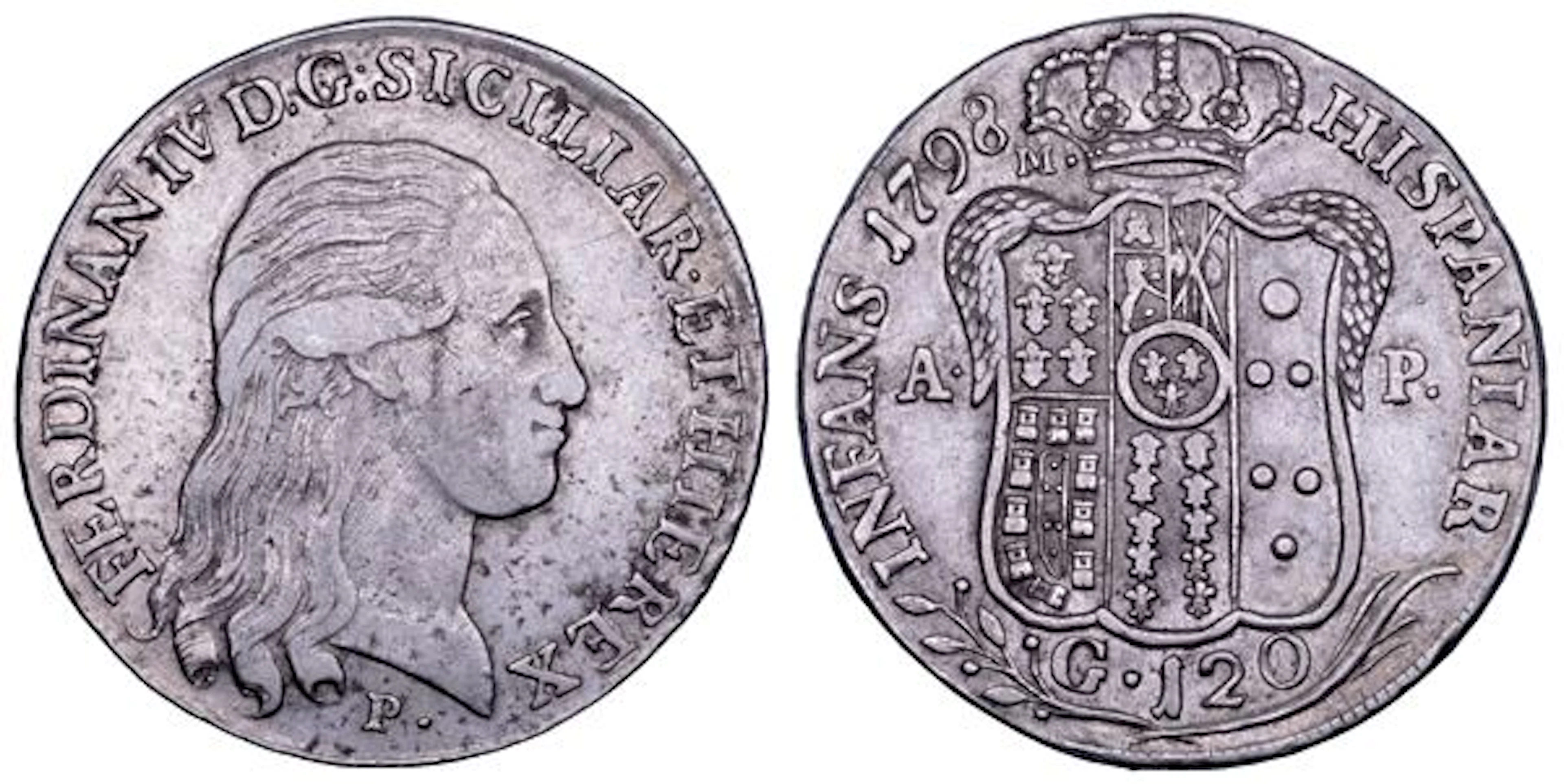 NAPOLI. FERDINANDO IV DI BORBONE, 1759-1799. I PERIODO. Piastra da