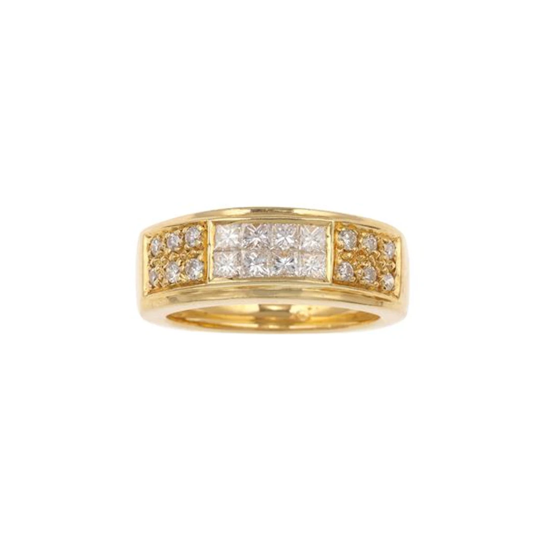 Diamond and gold ring