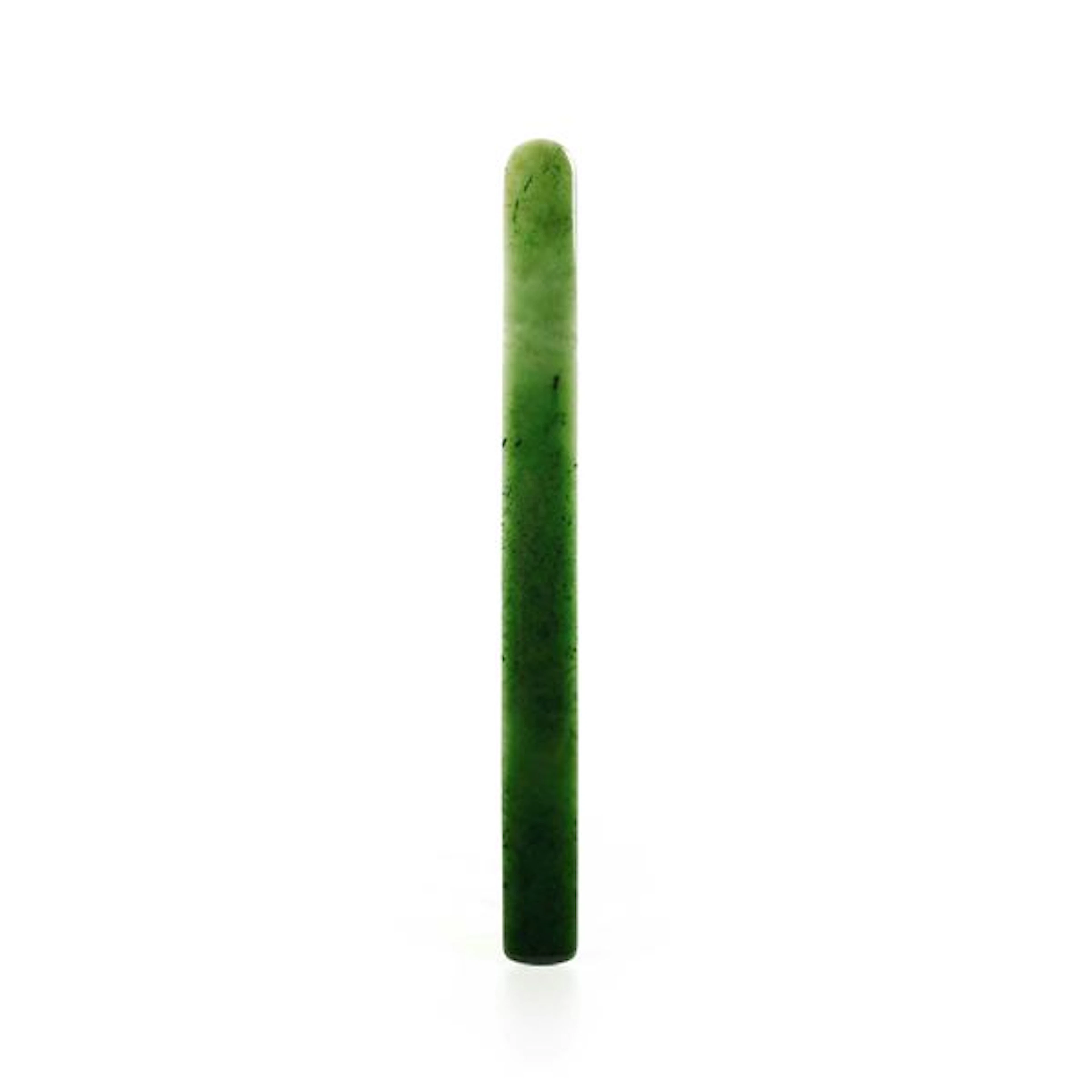Lastra tagliacarte in giada verde, Cina, XX secolo