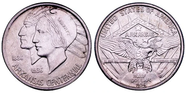 USA. CENTENARIO ARKANSAS. Half Dollar 1936. San Francisco.