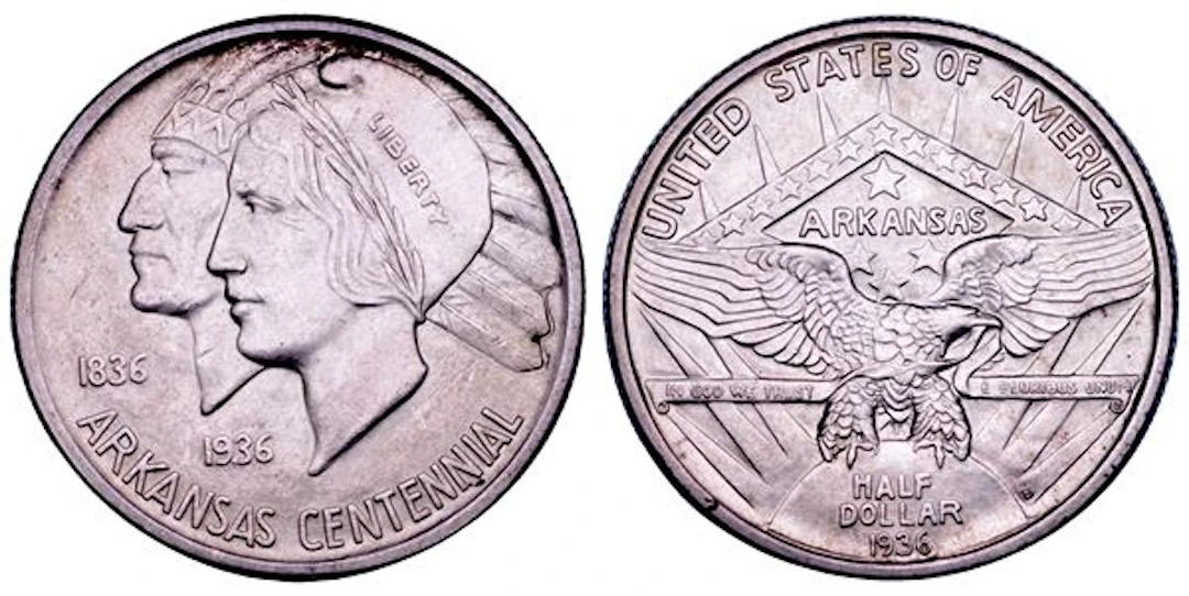 USA. CENTENARIO ARKANSAS. Half Dollar 1936. San Francisco.