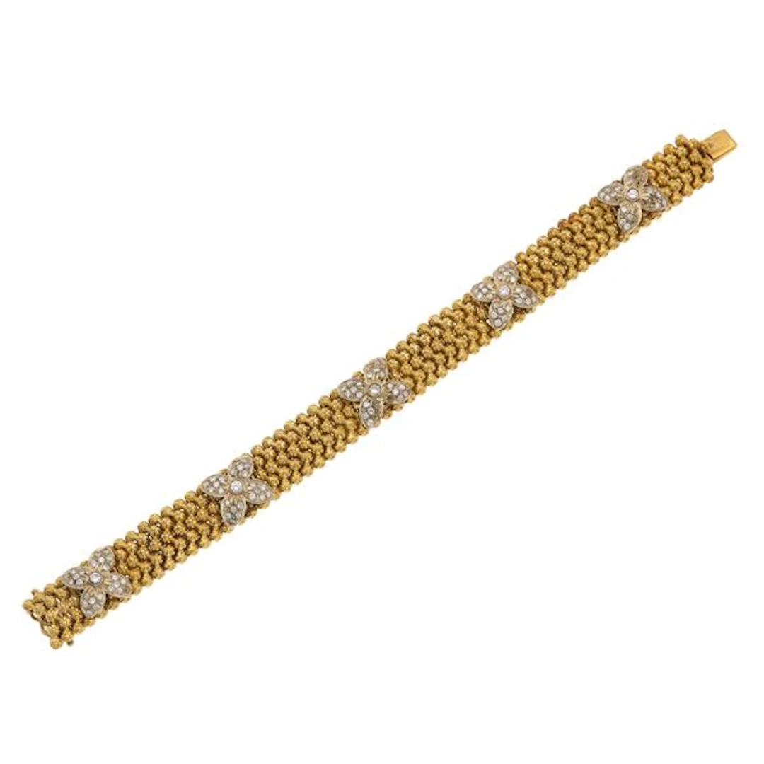 Diamond and gold bracelet. Lunati. Some missing diamonds