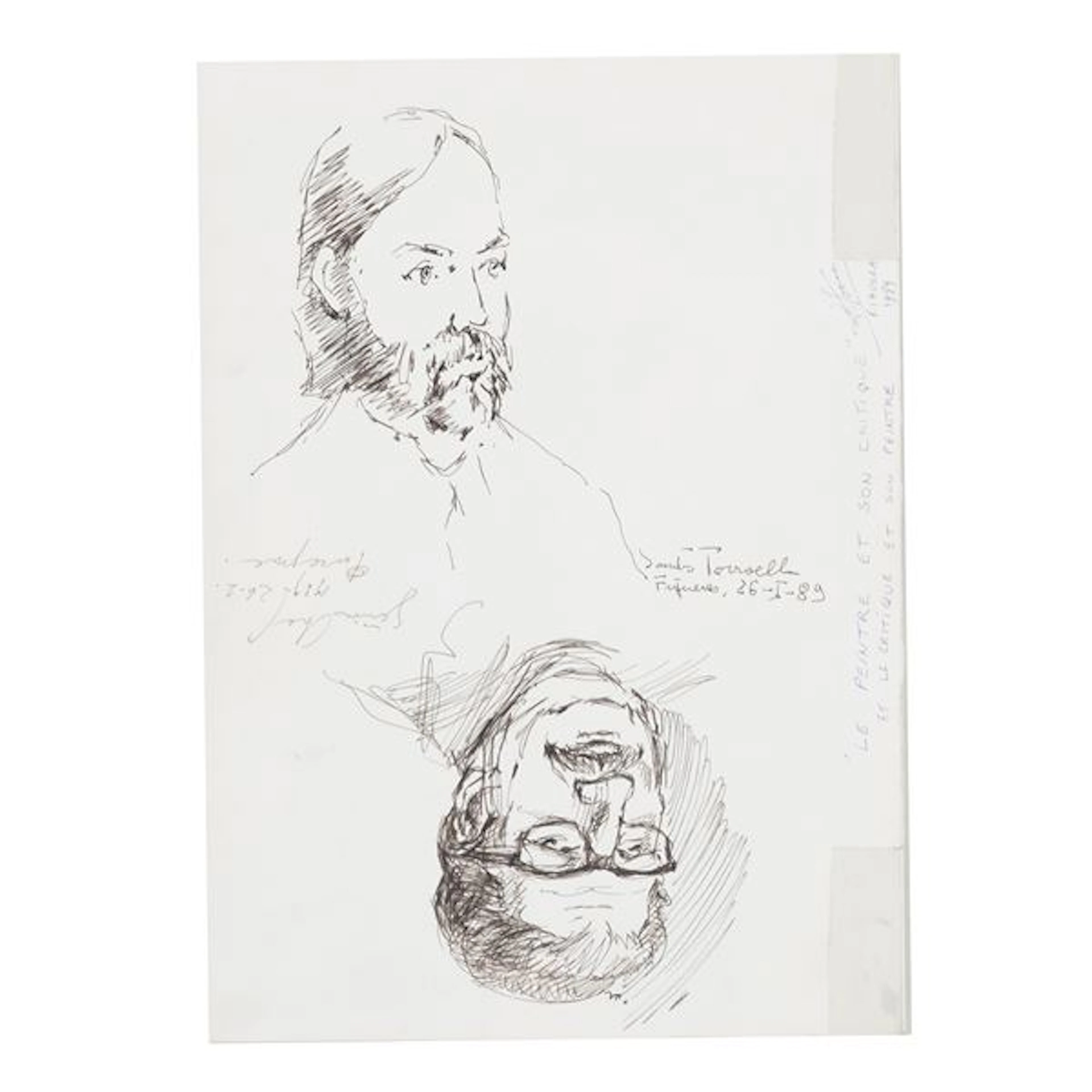 Doppio disegno di autori diversi Rafael Torroella e Chef, raffiguranti
